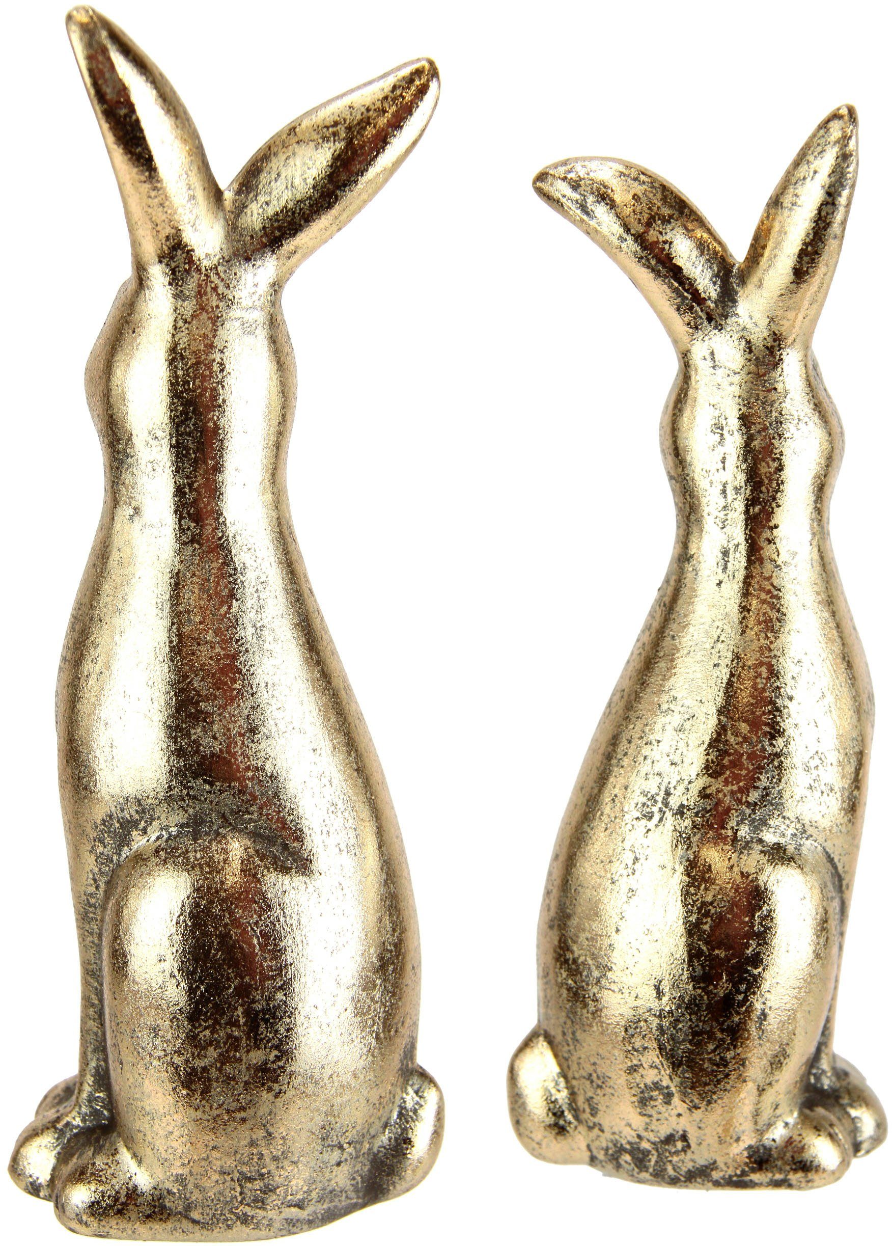 I.GE.A. Paashaas Haas paar, Pasen Decoratiefiguur, paasdecoratie, paasfiguur (set, 2 stuks)