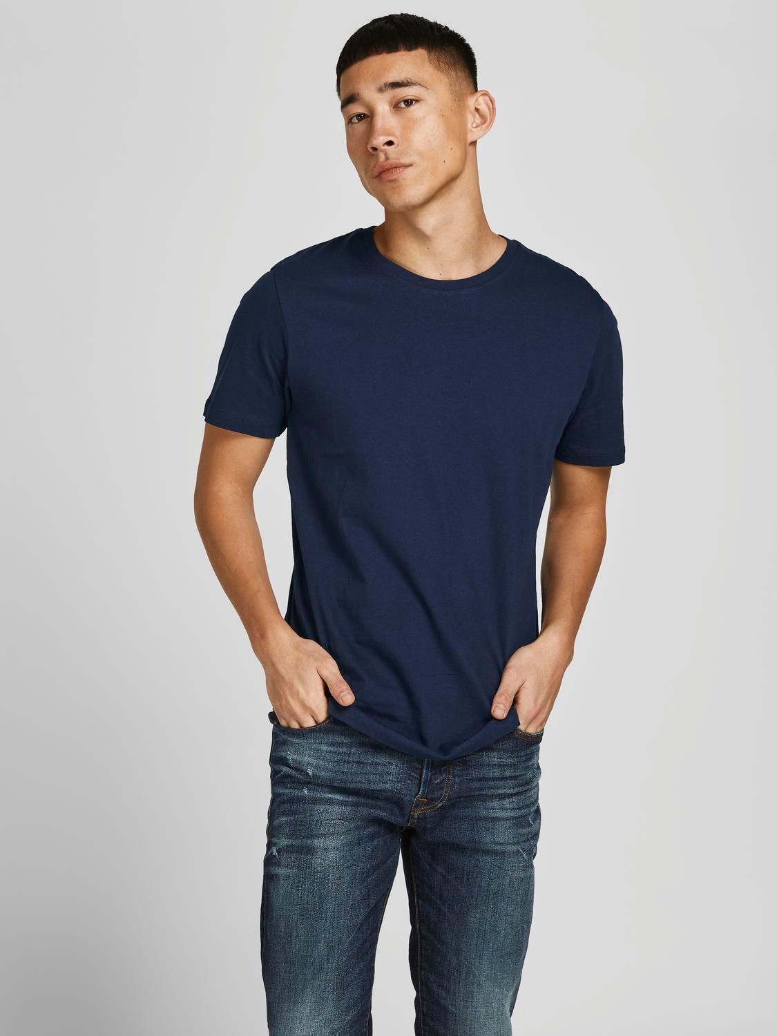 Jack & Jones Shirt met ronde hals JJEORGANIC BASIC TEE SS O-NE 3PK MP NOOS (set, 3-delig)