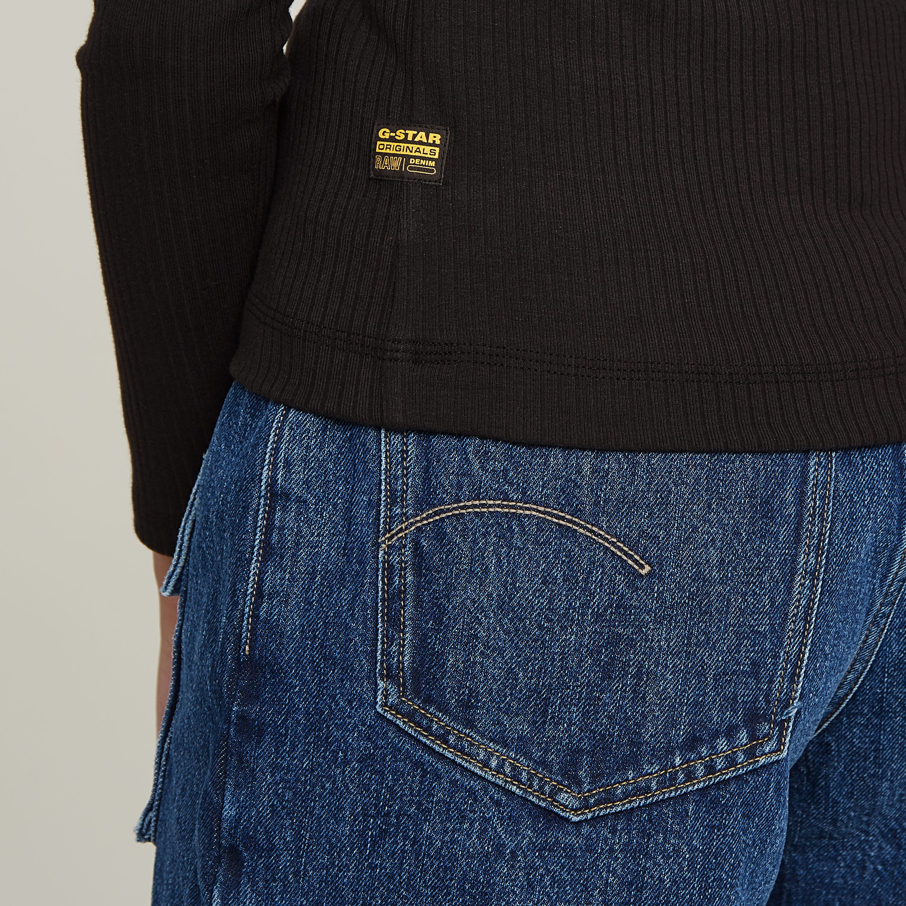 G-Star RAW Longsleeve Slim Rib met stretchaandeel