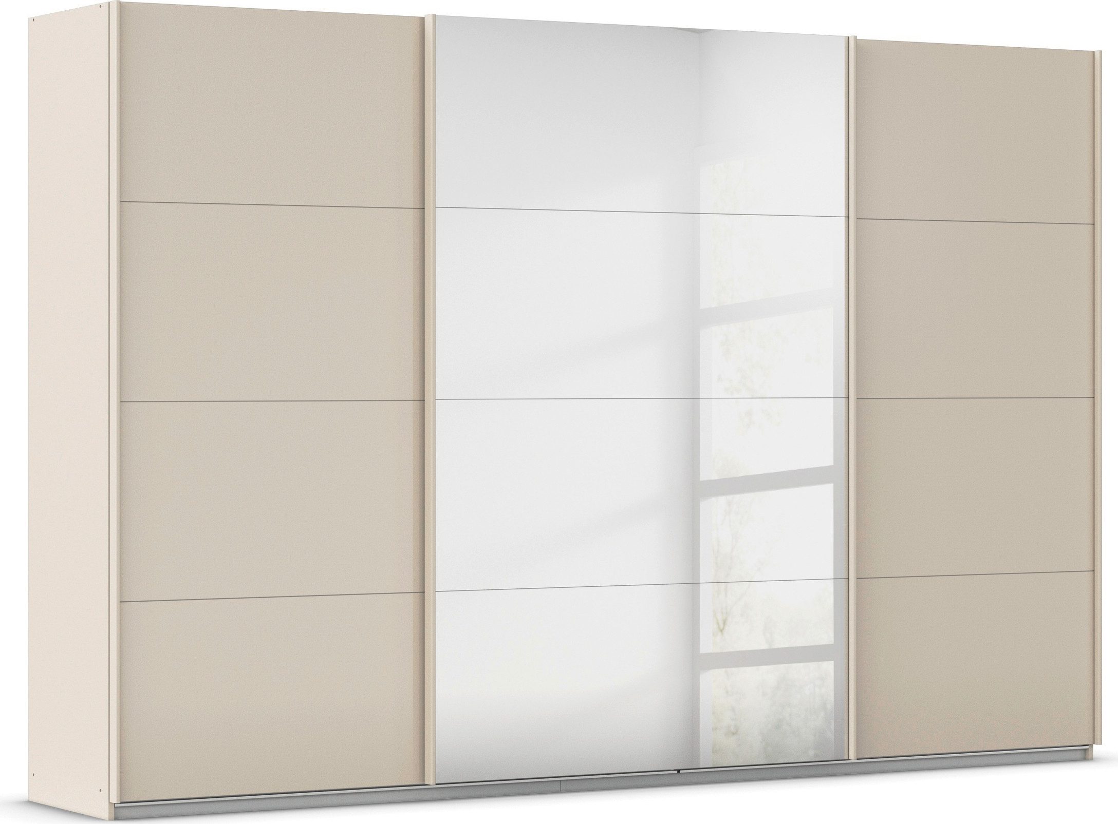 rauch Schuifdeurkast Kledingkasten kast garderobe AGORDO met glazen front doordachte binnenuitrusting, in 4 breedtes en 2 hoogtes made in germany