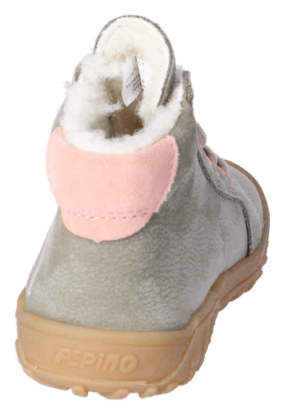 PEPINO by RICOSTA Babyschoentjes Dusty WMS: wijd Babystiefel, winterlaars, veterschoen met verwarmende schapenwol