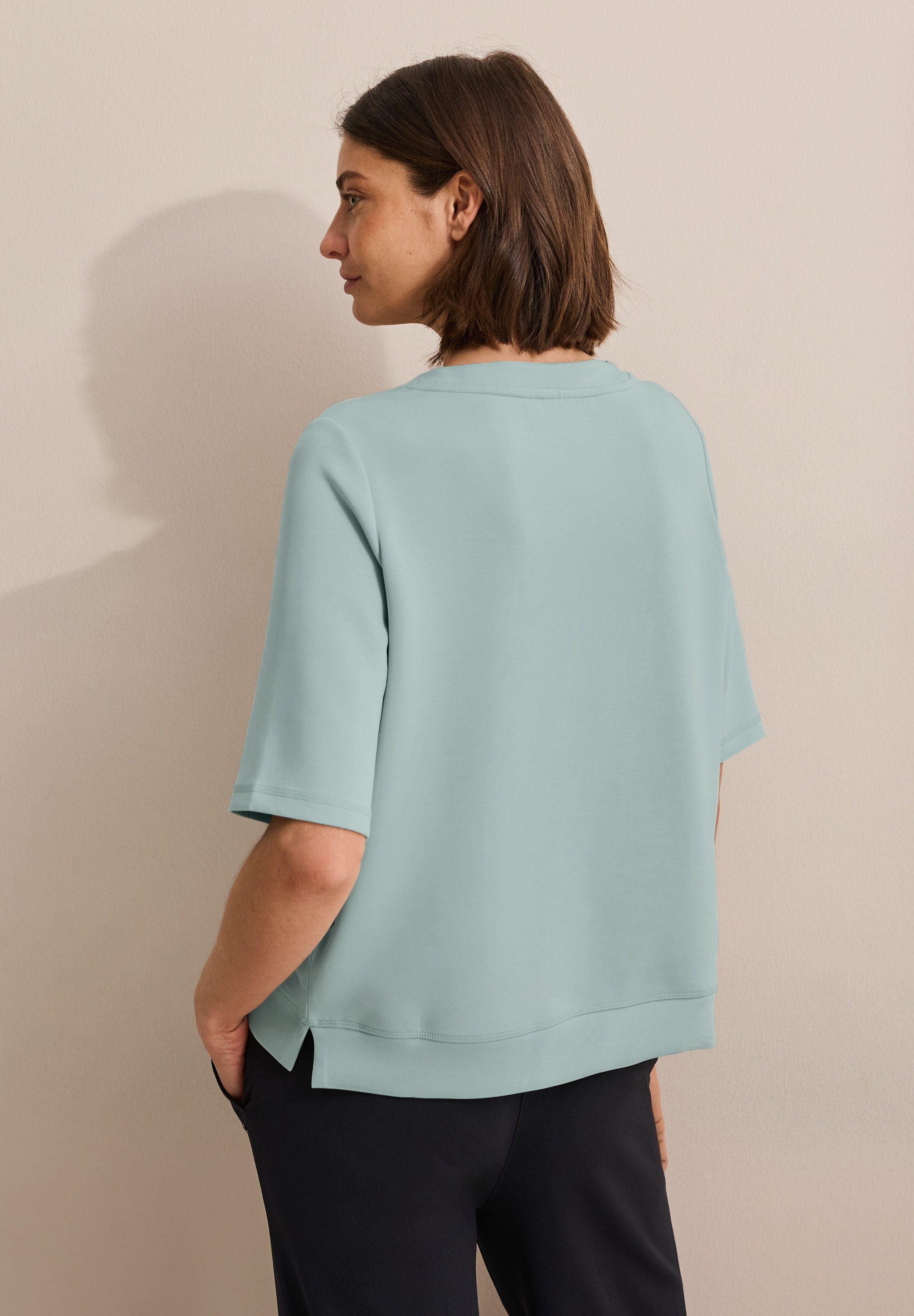Cecil Sweatshirt korte mouwen, met u-hals