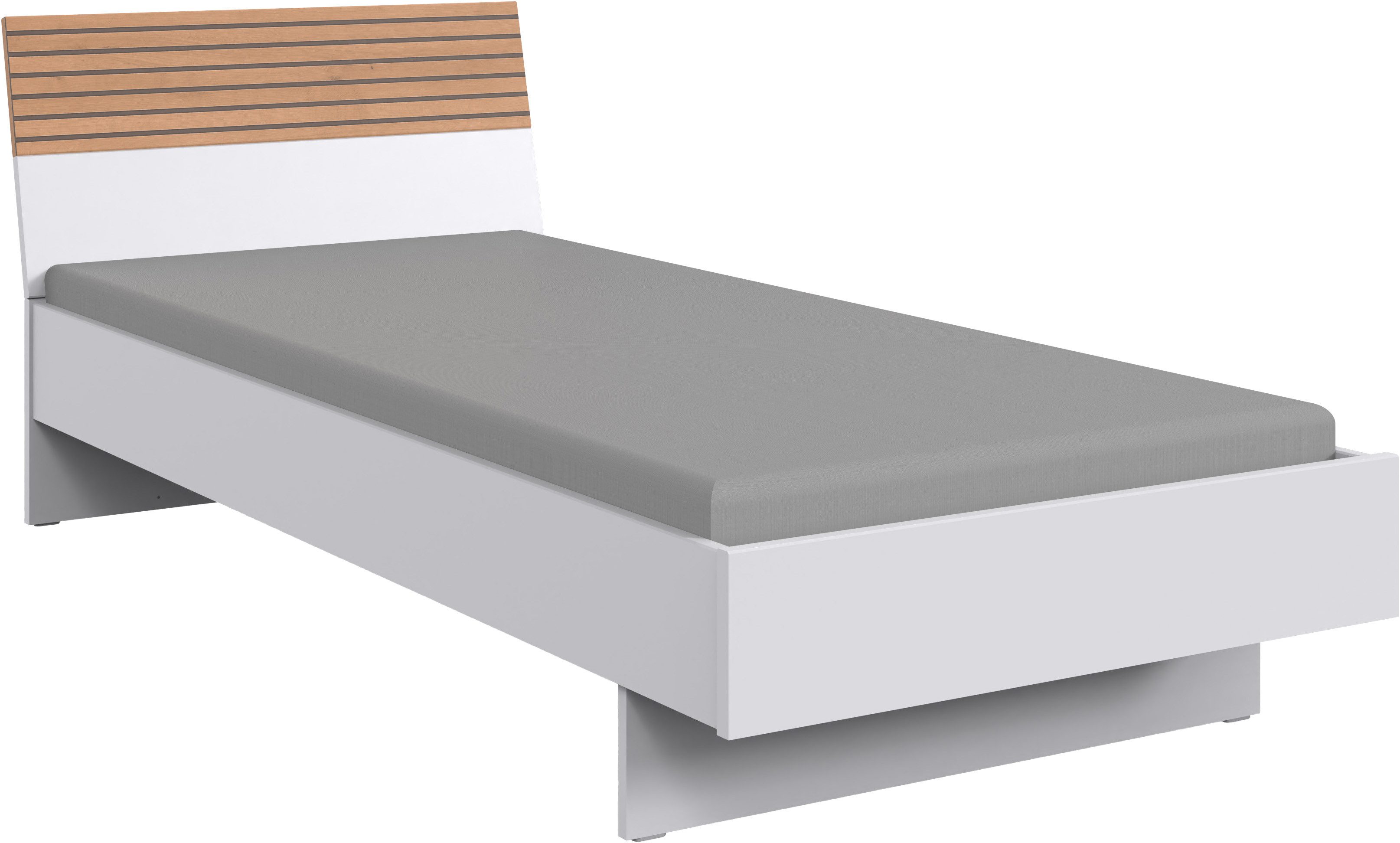 Wimex Bedframe Rügen Bed met trendy decorfolie in akoestische paneel-look