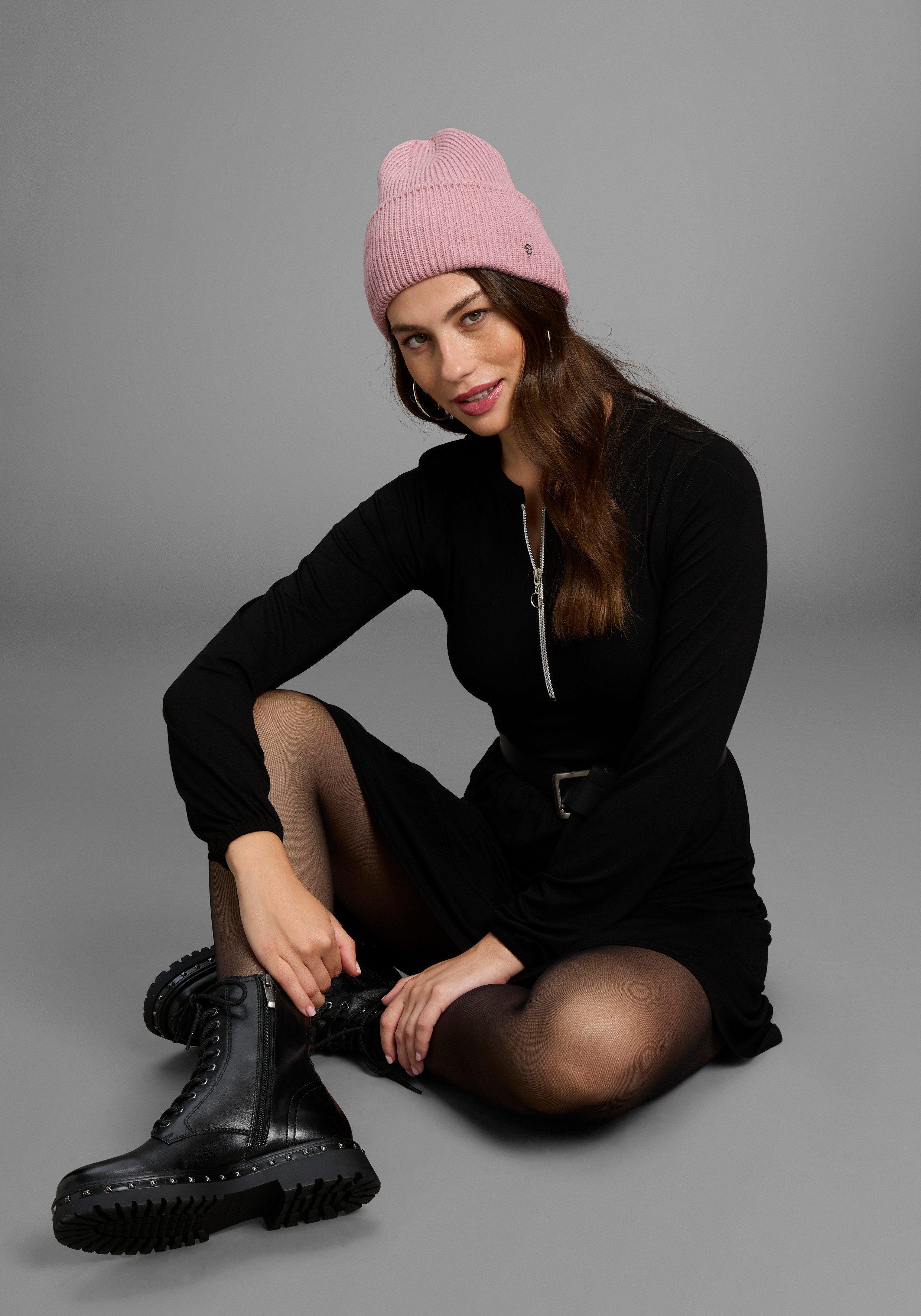 Bruno Banani Jerseyjurk met leuk ritsdetail - nieuwe collectie