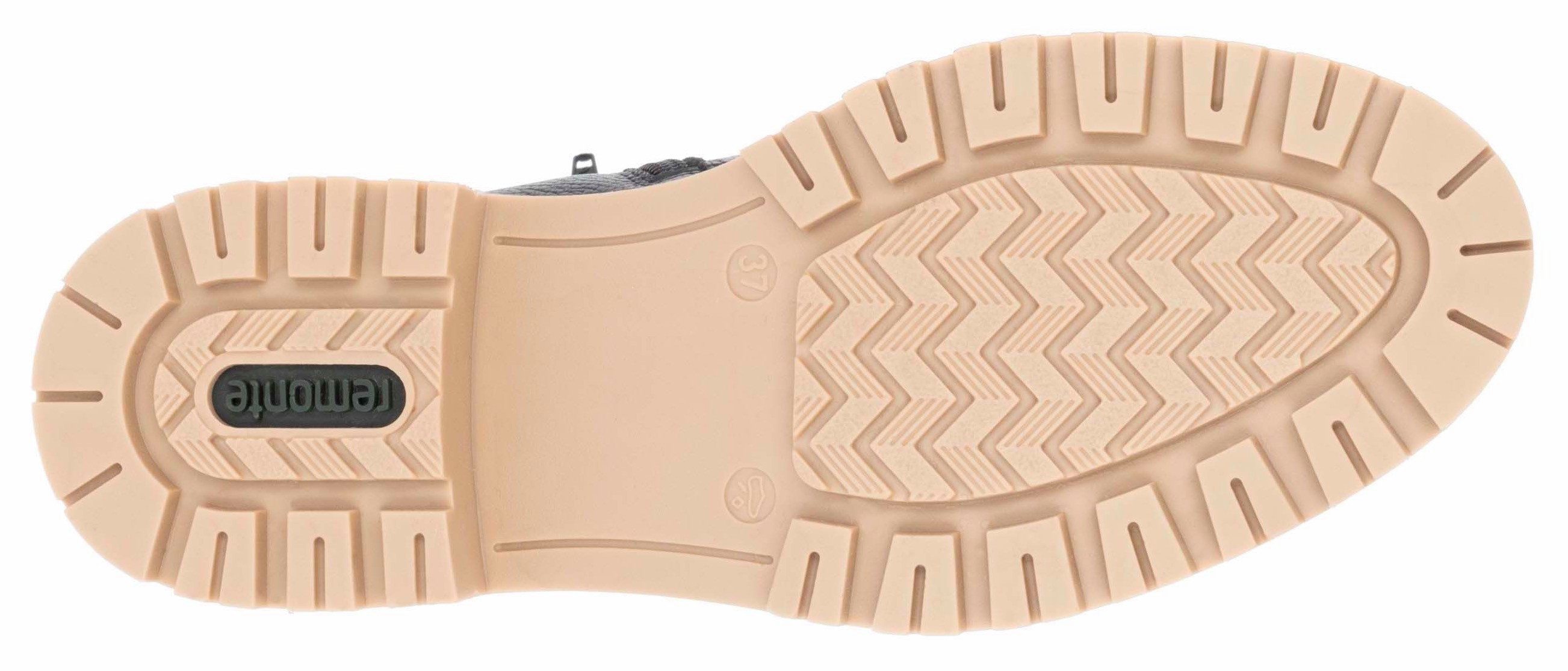 Remonte Winterlaarzen hakken, winter-enkellaars, veterschoenen met decoratieve ritssluiting