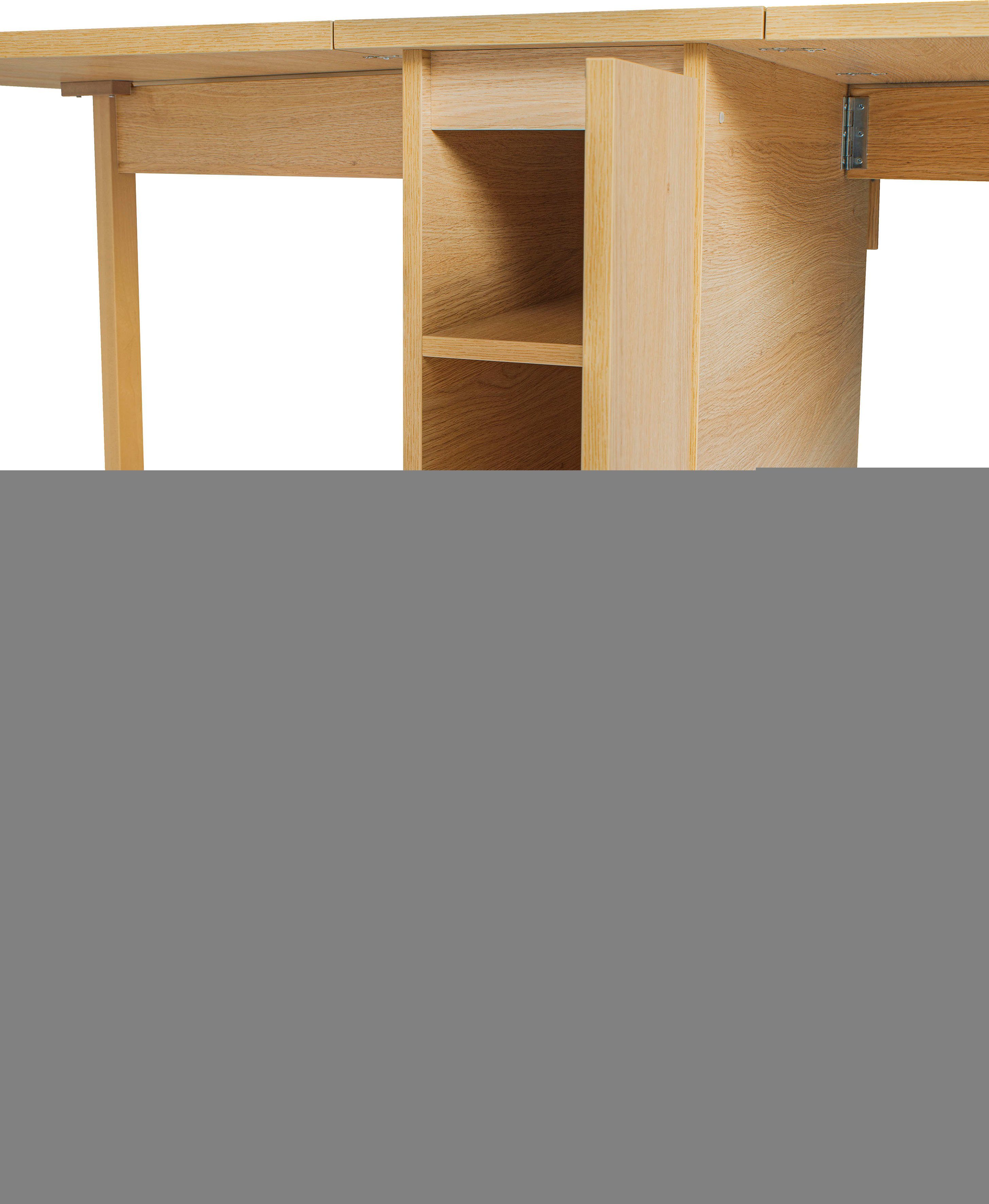 Woodman Eettafel Jasper met een rechthoekig tafelblad en uittrekfunctie, breedte 90 cm