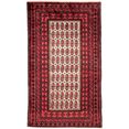 morgenland wollen kleed belutsch sterk gedessineerd rosso 207 x 116 cm handgeknoopt rood