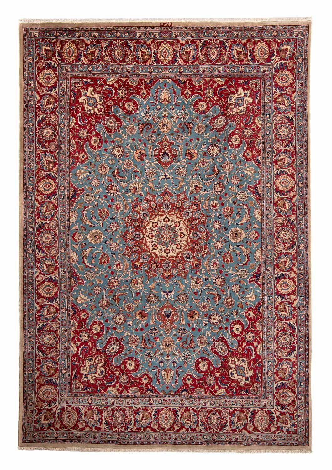 morgenland Hoogpolige loper Moud geometrisch beige 288 x 81 cm Uniek exemplaar met certificaat
