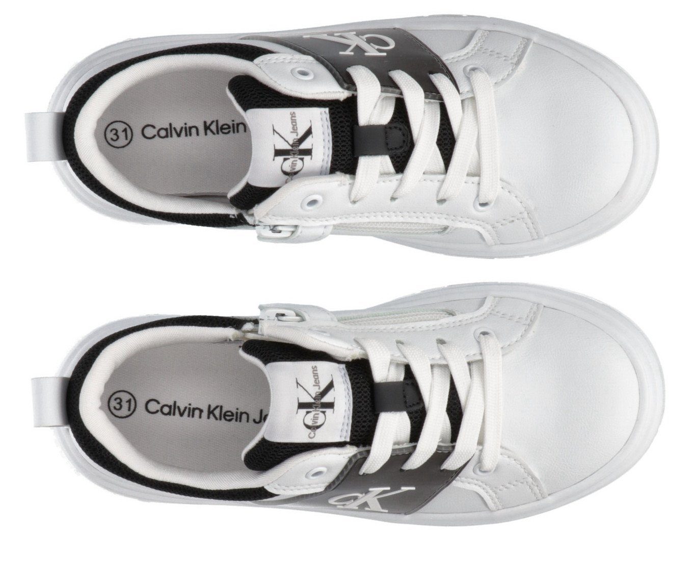 Calvin Klein Sneakers LOW CUT LACE-UP SNEAKER met extra rits, vrijetijdsschoen, lage schoen, veterschoen