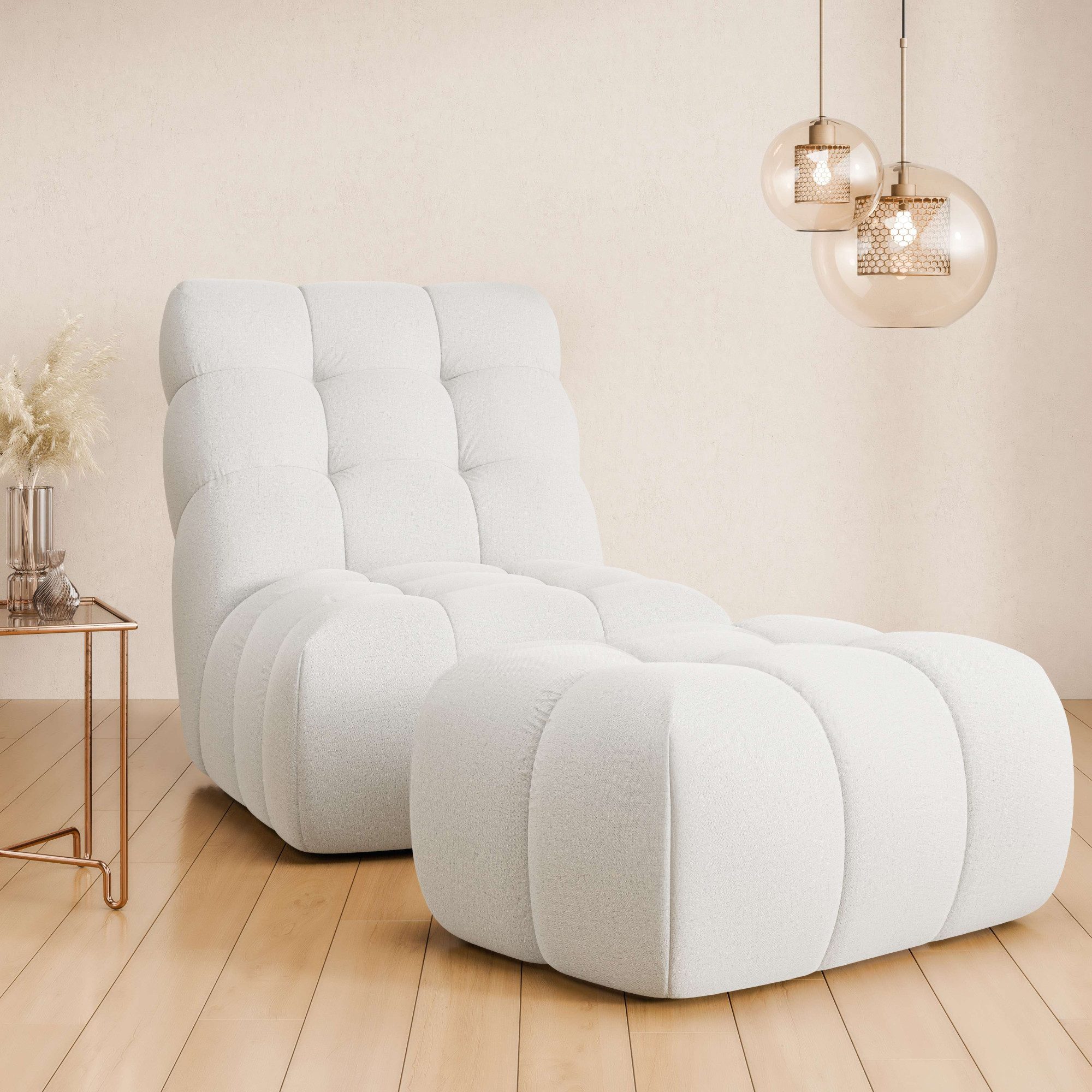 Guido Maria Kretschmer Home&Living XXL-fauteuil AURELIAN loveseat XXL met poef in set, leesstoel, relaxstoel met...