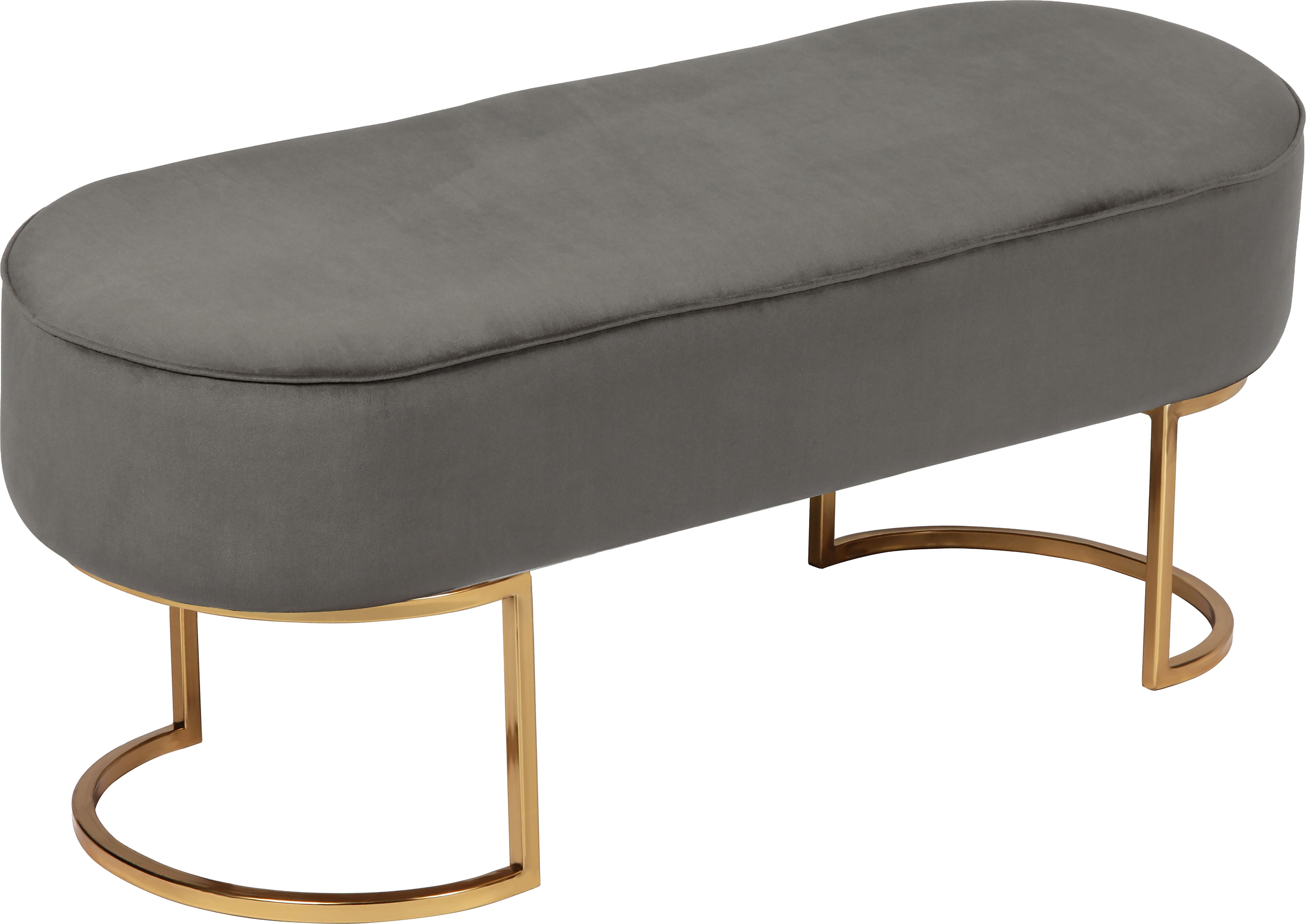 Kayoom Zitbank Pera 225, elegante uitstraling door goudkleurige frame, comfortabele bekleding (1 stuk)