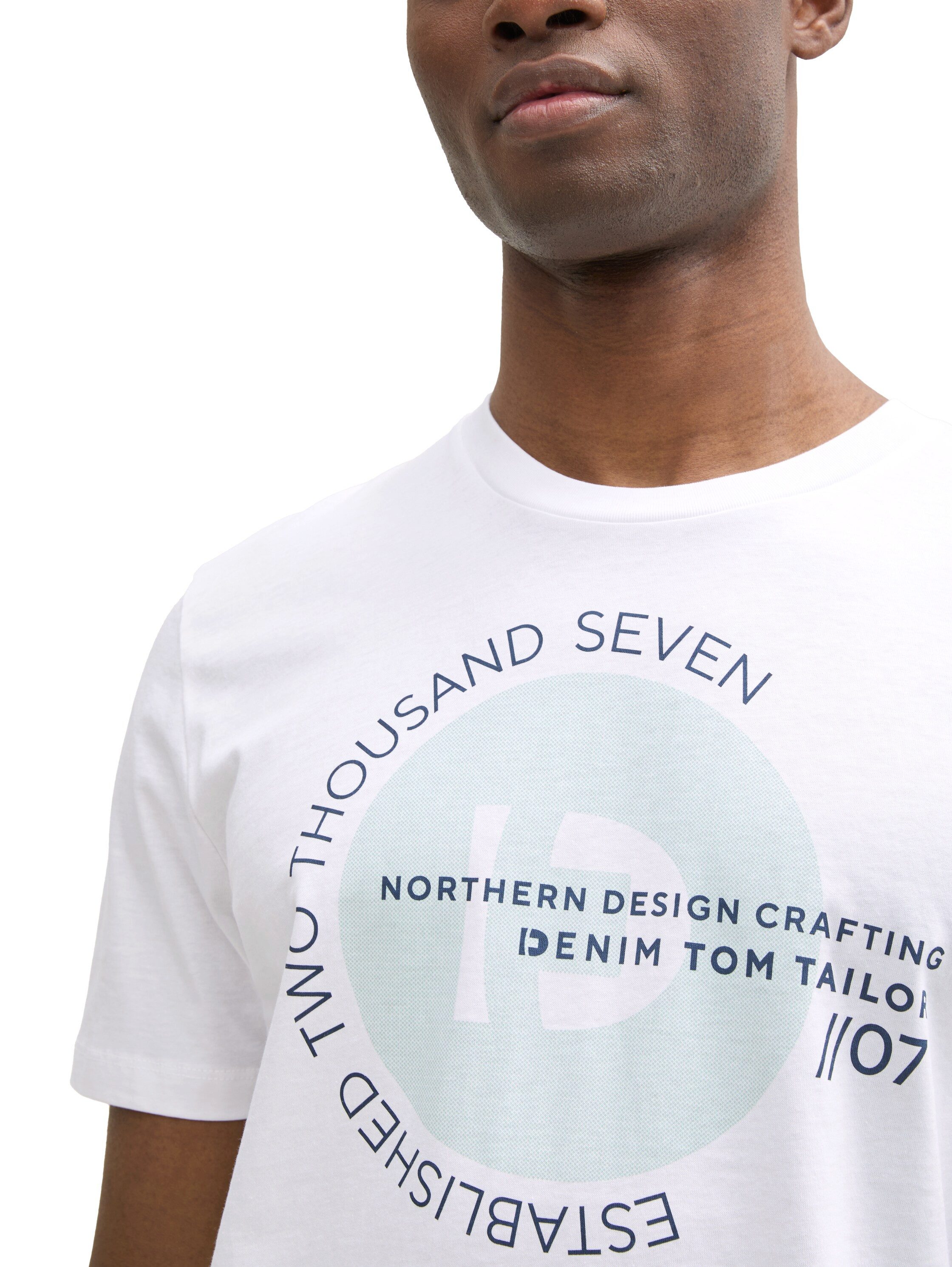 Tom Tailor Denim T-shirt met verschillende logoprints