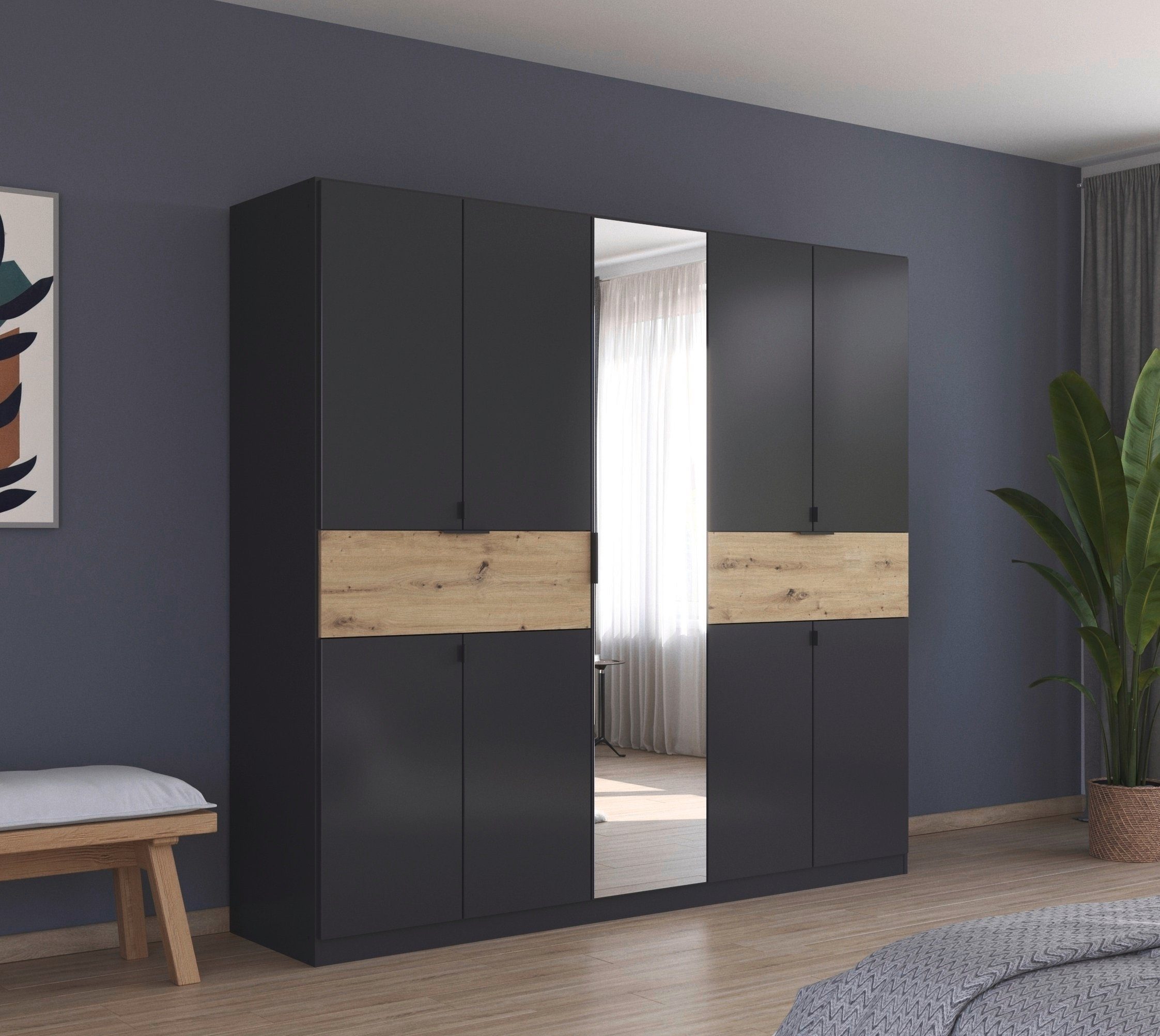 rauch Draaideurkast Kledingkast kast garderobe waskast TICAO met 2 ruime lades, veel opbergruimte made in germany