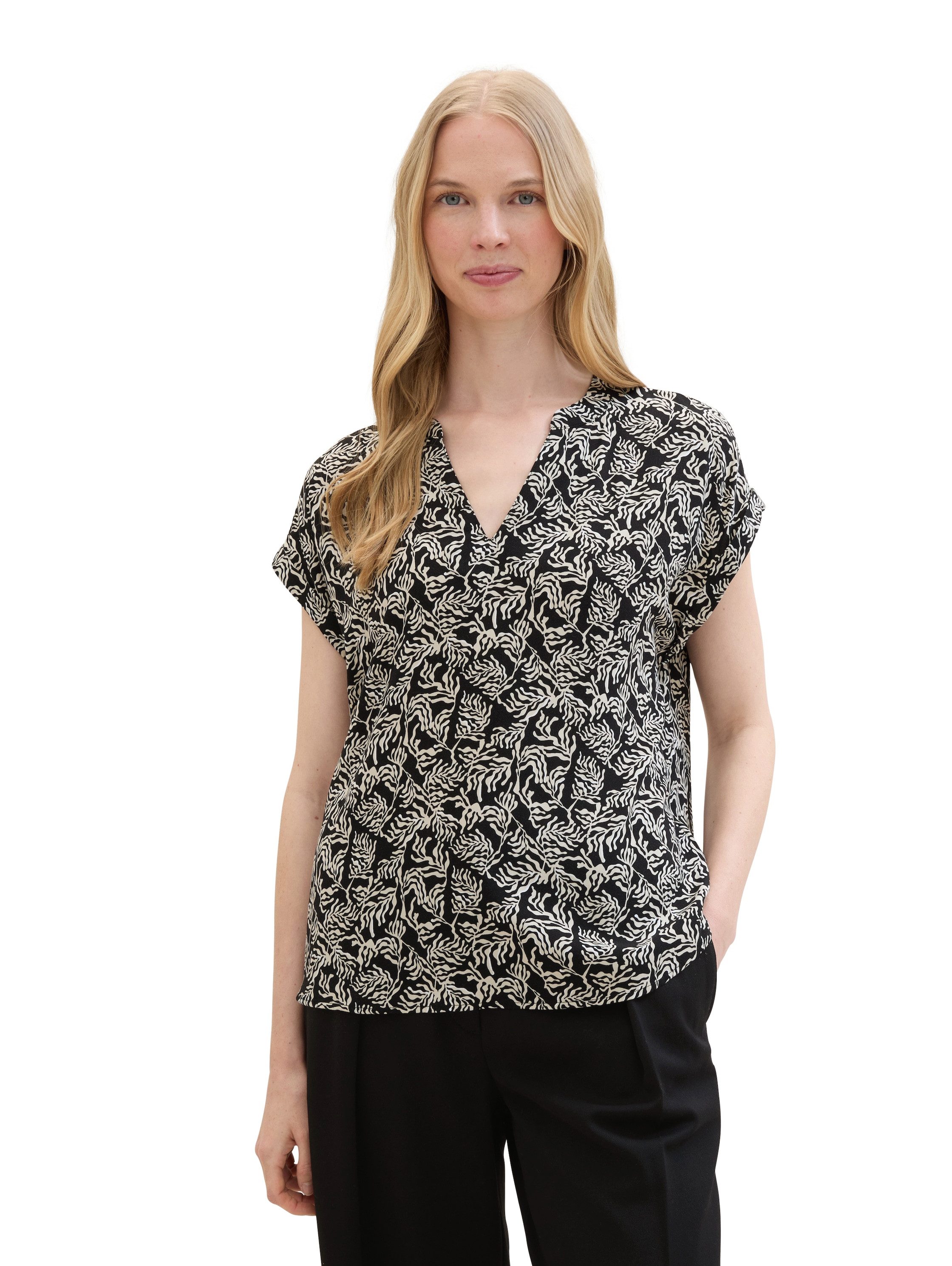 Tom Tailor Blouse zonder sluiting met v-hals