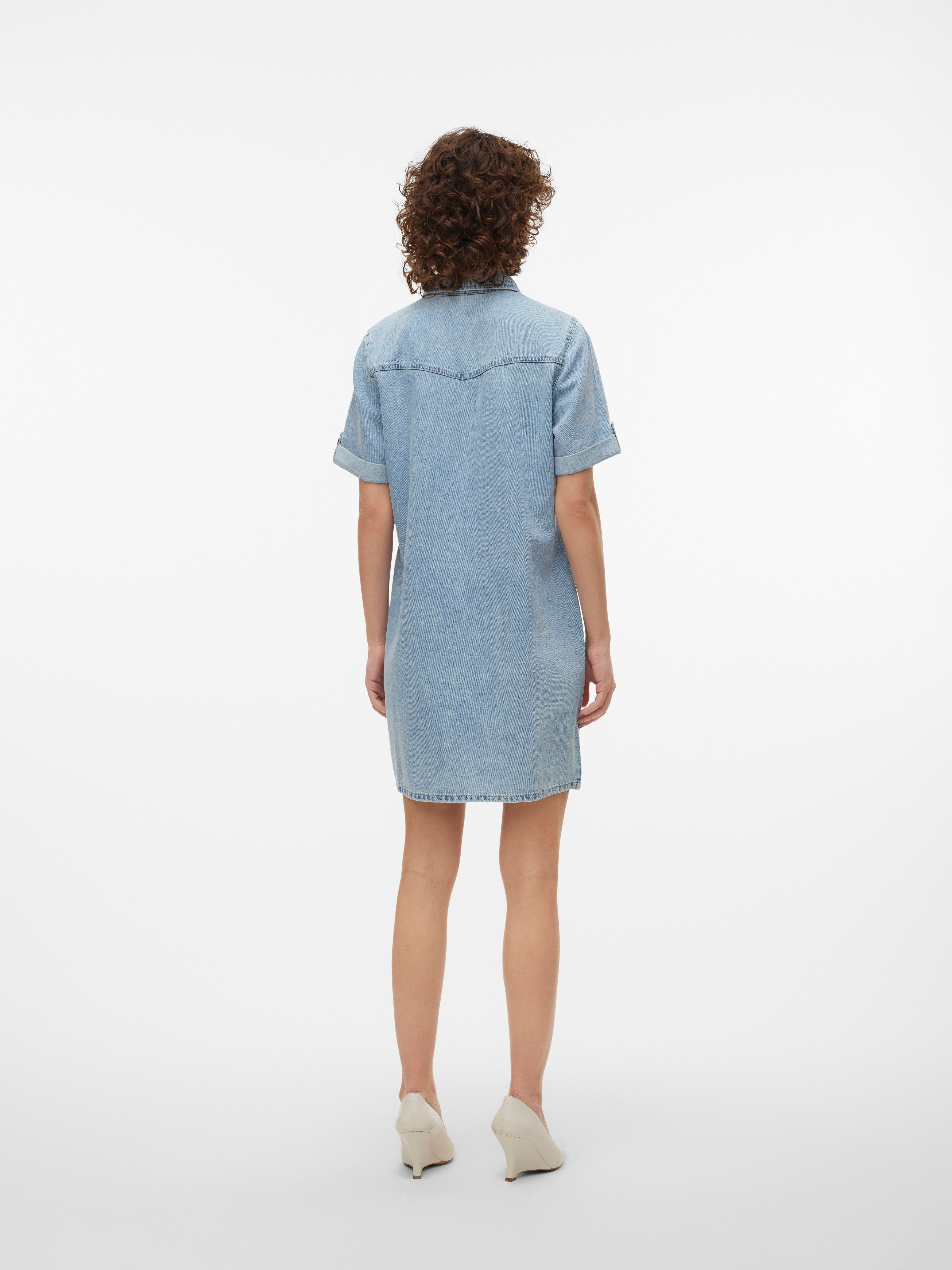 Vero Moda Jeans jurk VMJENNIE SS SHORT DENIM DRESS NOOS