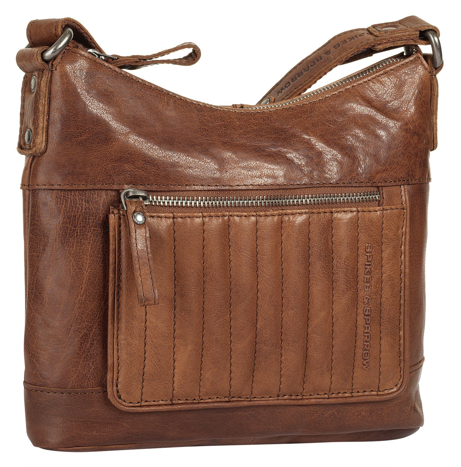Spikes & Sparrow Schoudertas echt leder