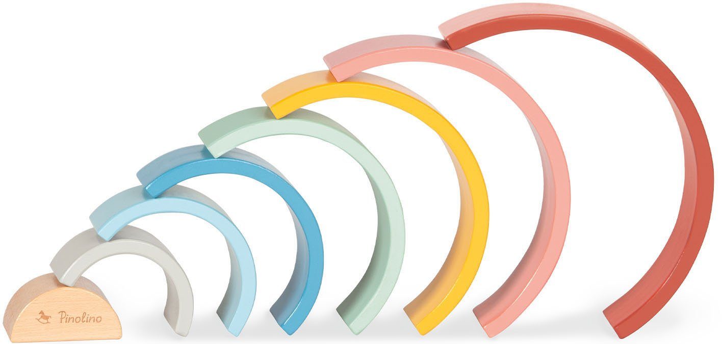 Pinolino® Stapelspeelgoed Houten regenboog Ruby Made in Europe, FSC® - beschermt bos - wereldwijd (8-delig)