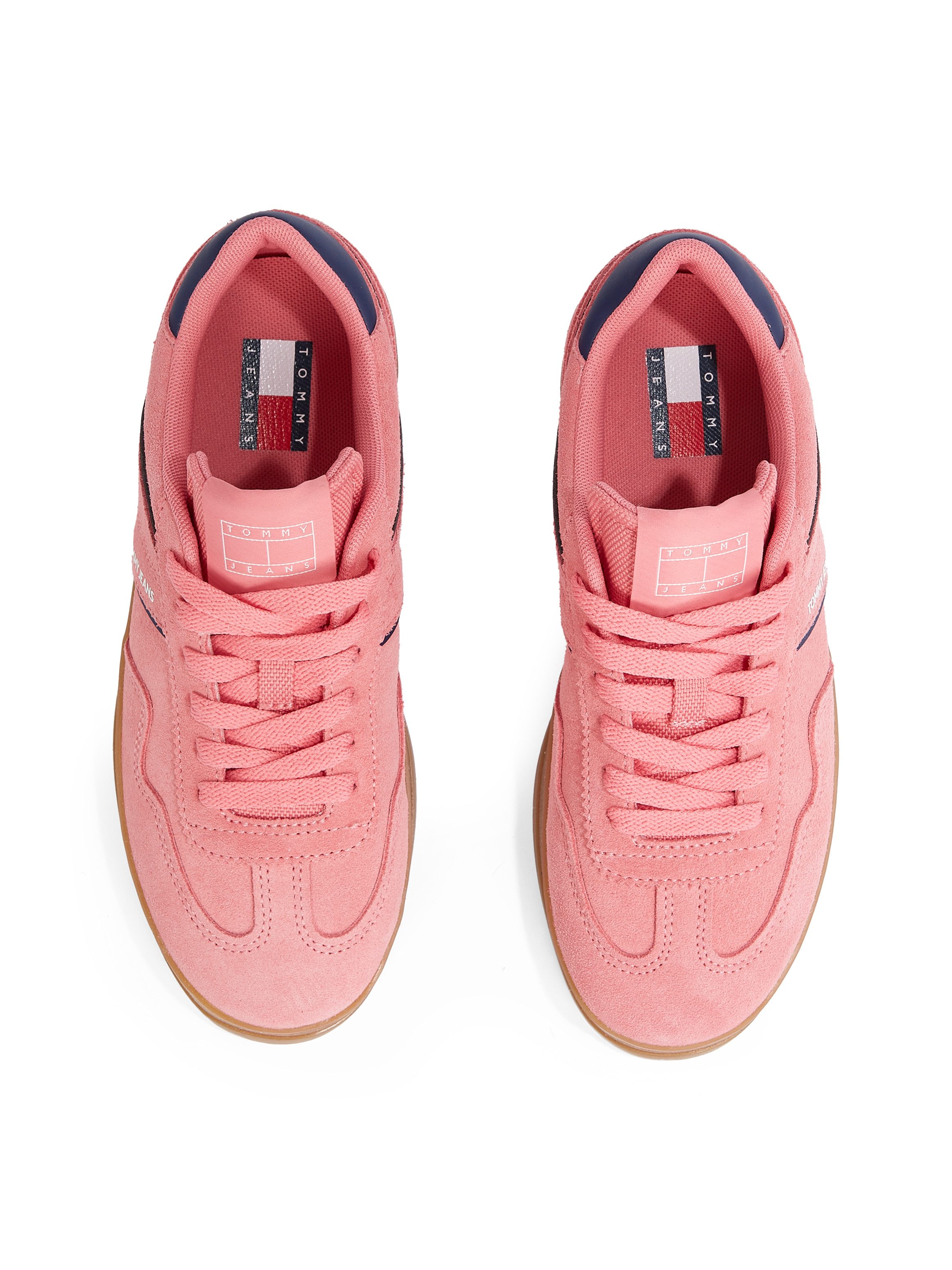 TOMMY JEANS Plateausneakers THE GREENWICH SUEDE vrijetijdsschoen, lage schoen, veterschoen met gepolsterde schacht