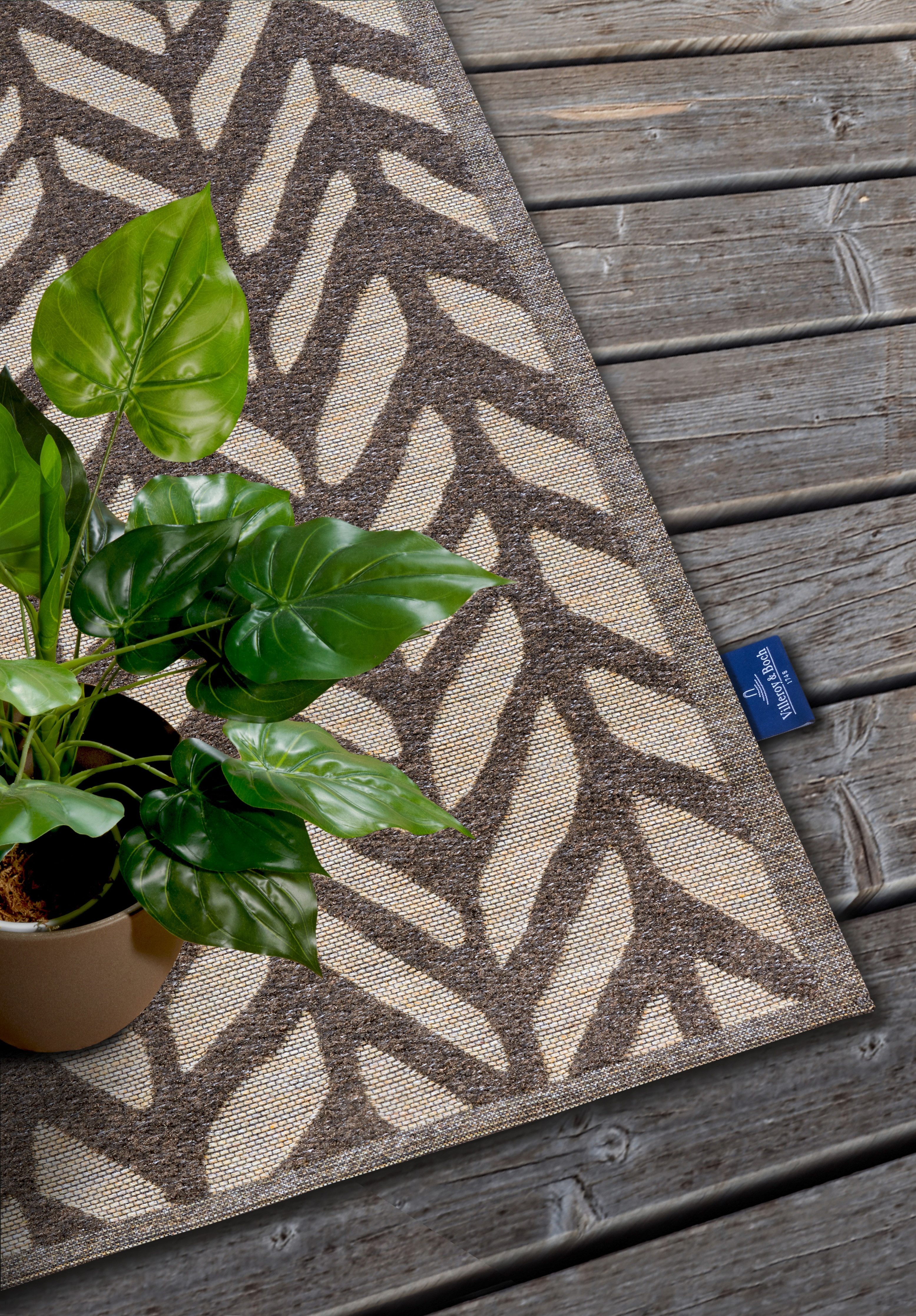 Villeroy & Boch Outdoorkleed Georgette In-& Outdoor, Vlakweefsel, weerbestendig, Terras, Balkon, modern, Trend