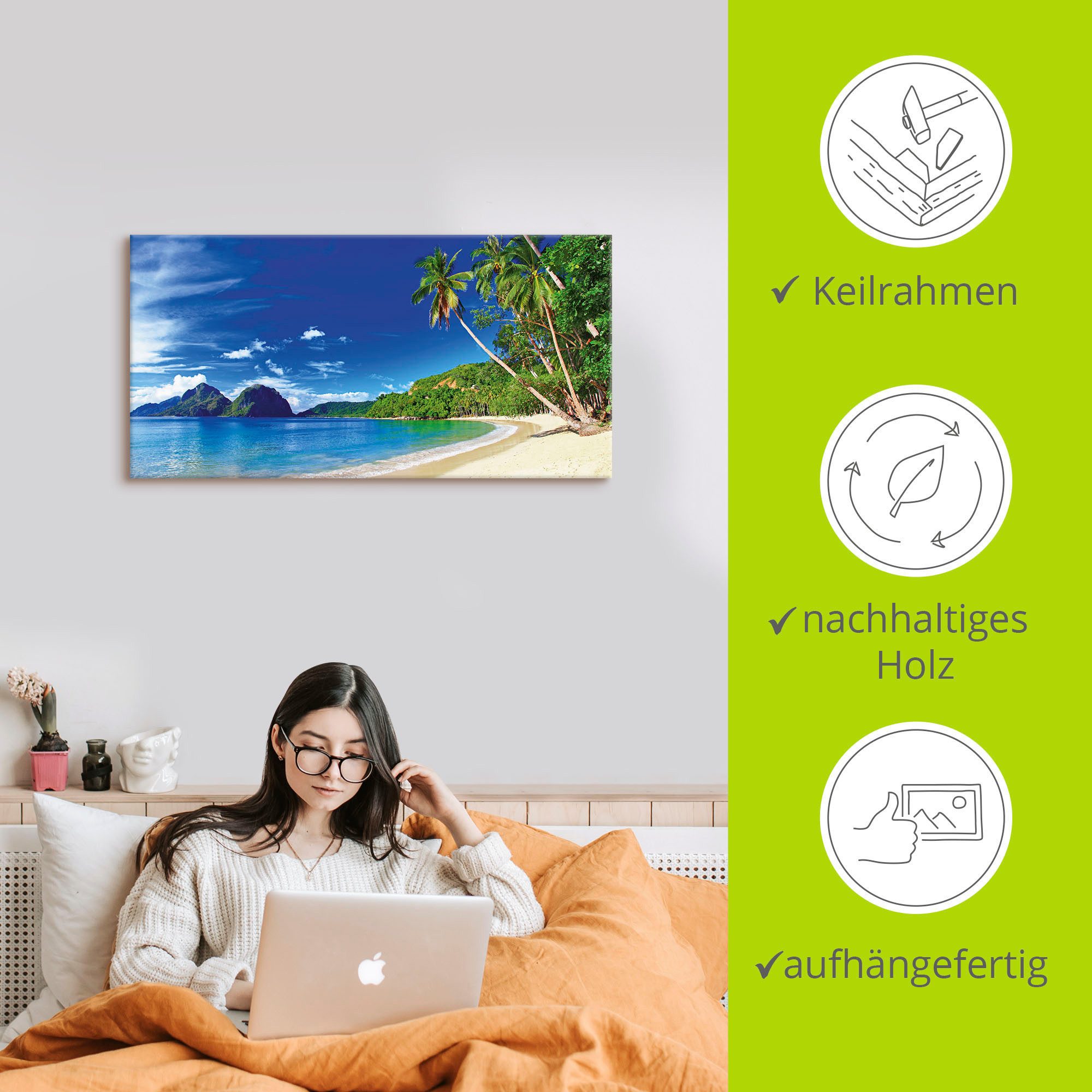 Artland Artprint Paradijs als artprint op linnen, poster, muursticker in verschillende maten