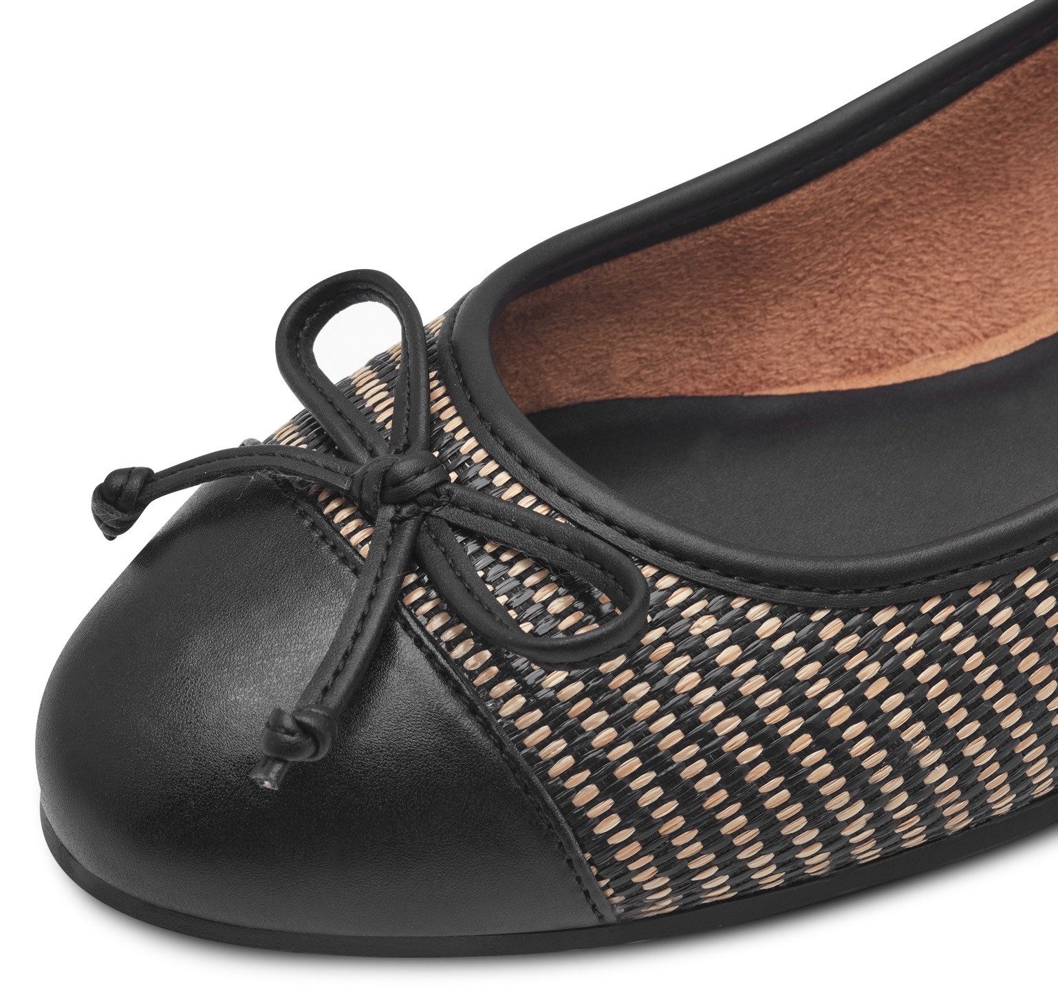 Marco Tozzi Ballerina's , blokhak, instapschoen, business schoen met vlechtpatroon