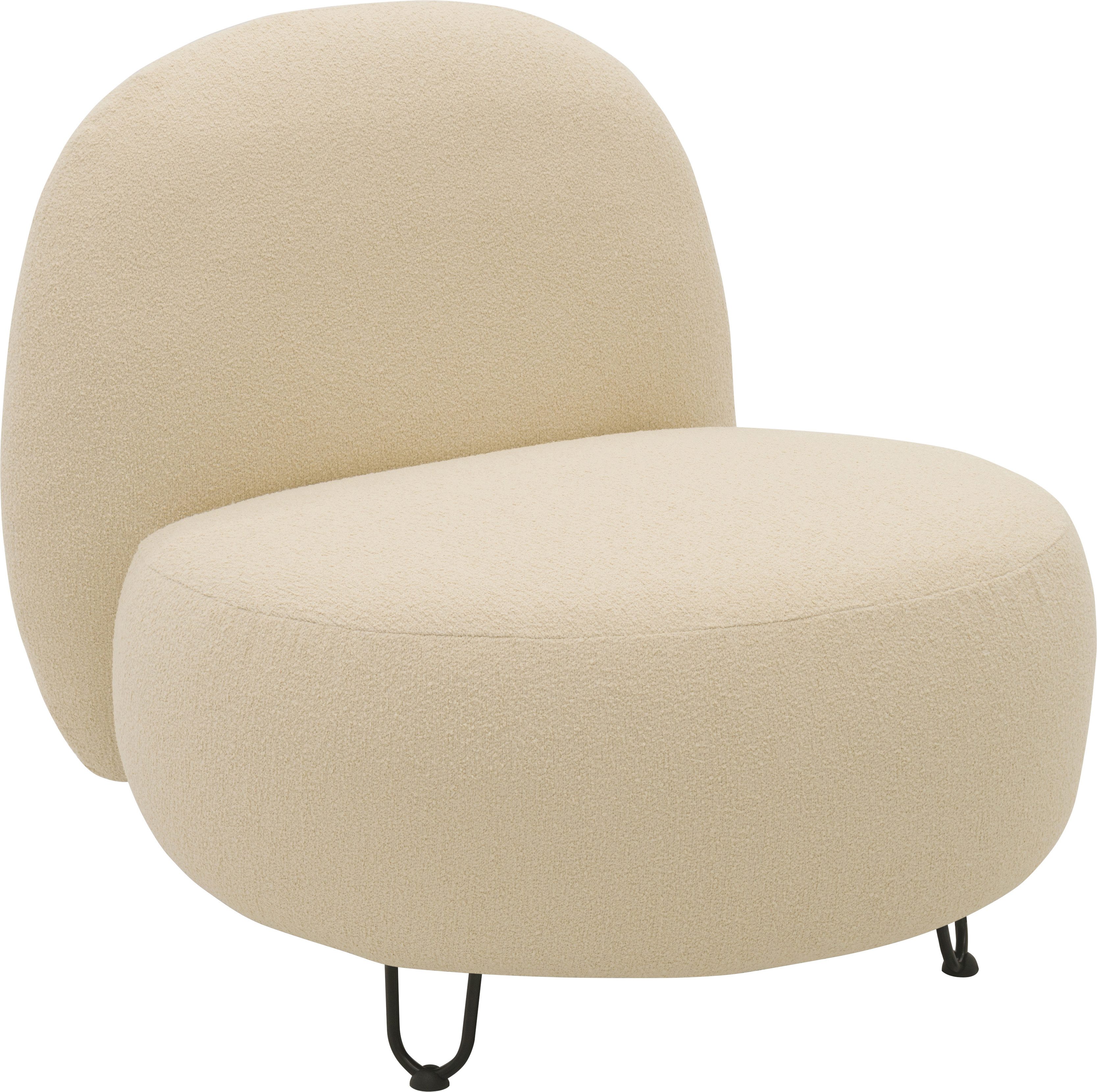 DOMO collection Fauteuil Poika ideaal voor terras, tuin, balkon Mooi gevormde outdoor-stoel, bekleding van nepbont