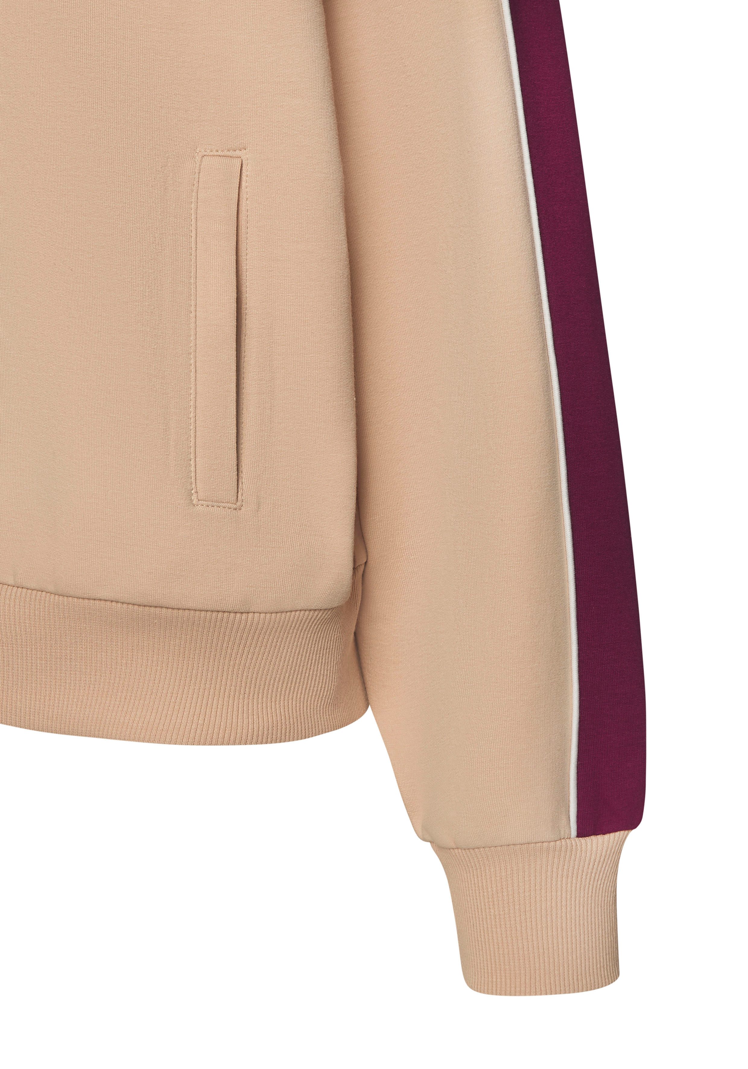 s.Oliver RED LABEL Beachwear Sweatvest met rits en contrasterende accenten, loungewear (1-delig)