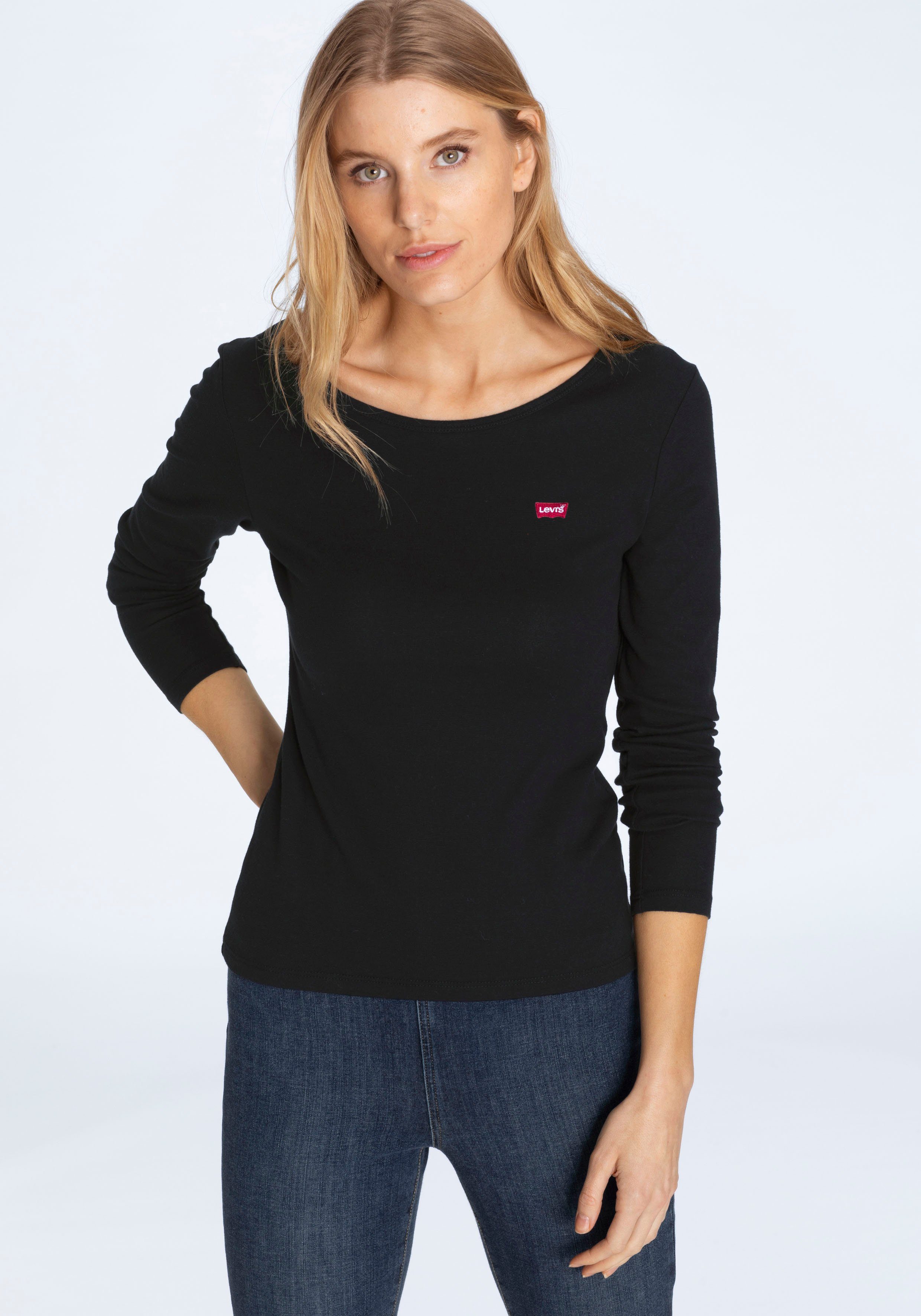 Levi's® Shirt met lange mouwen LS 2 Pack Tee met batwing-logoborduursel (set, 2-delig)