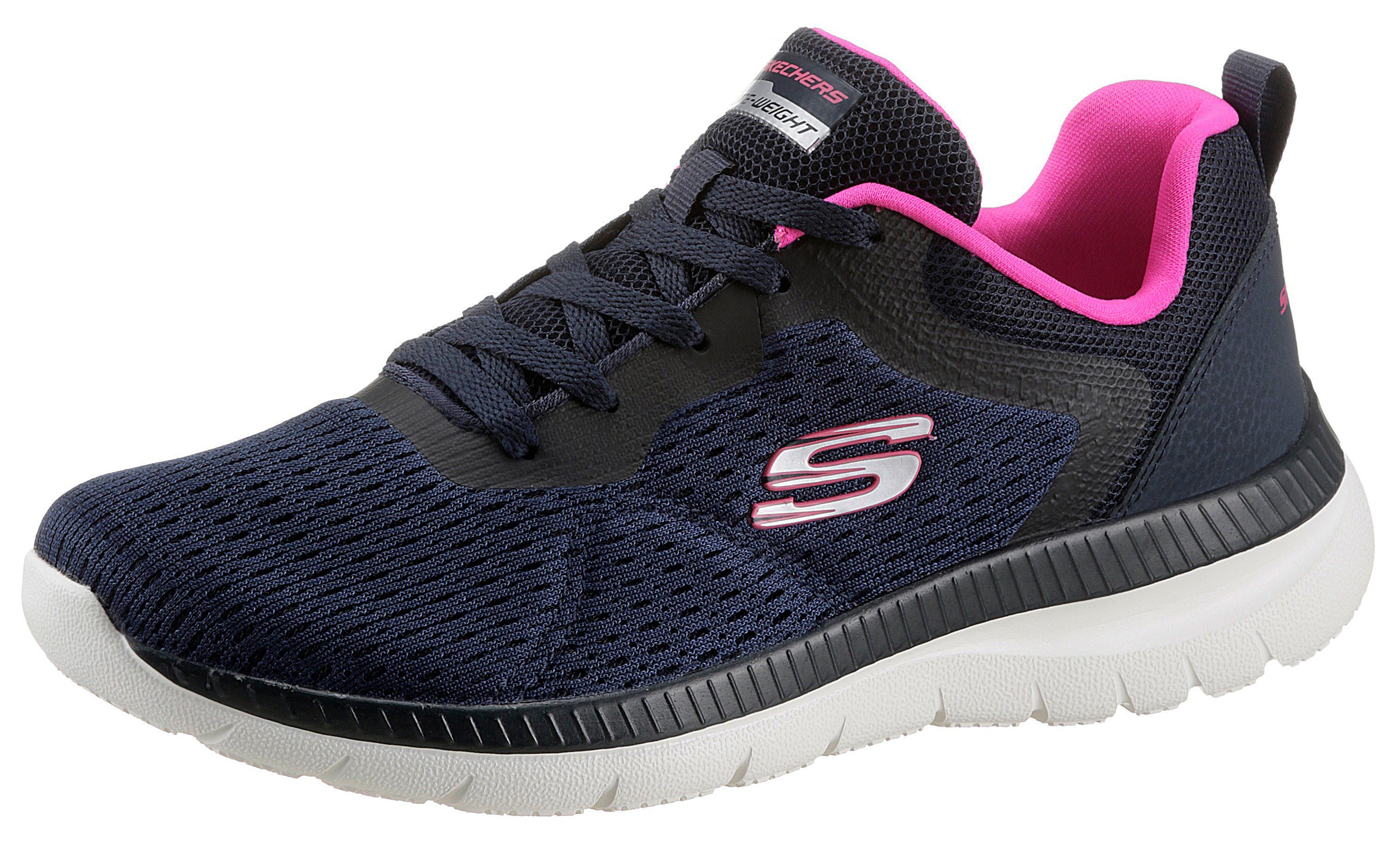 Skechers Sneakers BOUNTIFUL - QUICK PATH Vrijetijdsschoen, lage schoen, veterschoen met gewatteerde binnenzool