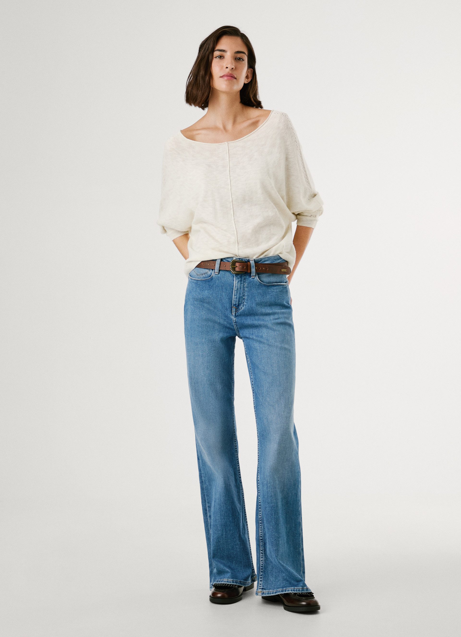 Pepe Jeans Gebreide trui CANDELA met ajourmotief