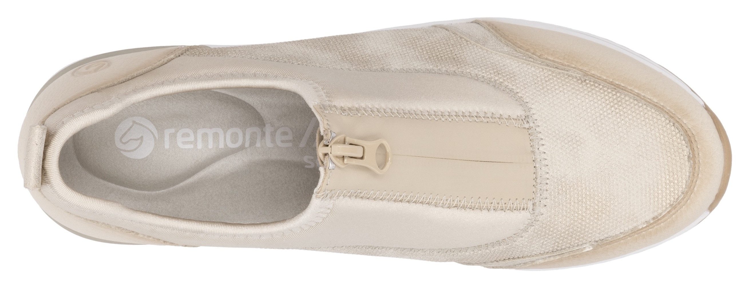 Remonte Slip-on sneakers , vrijetijdsschoen, lage schoen, slipper in vegan verwerking