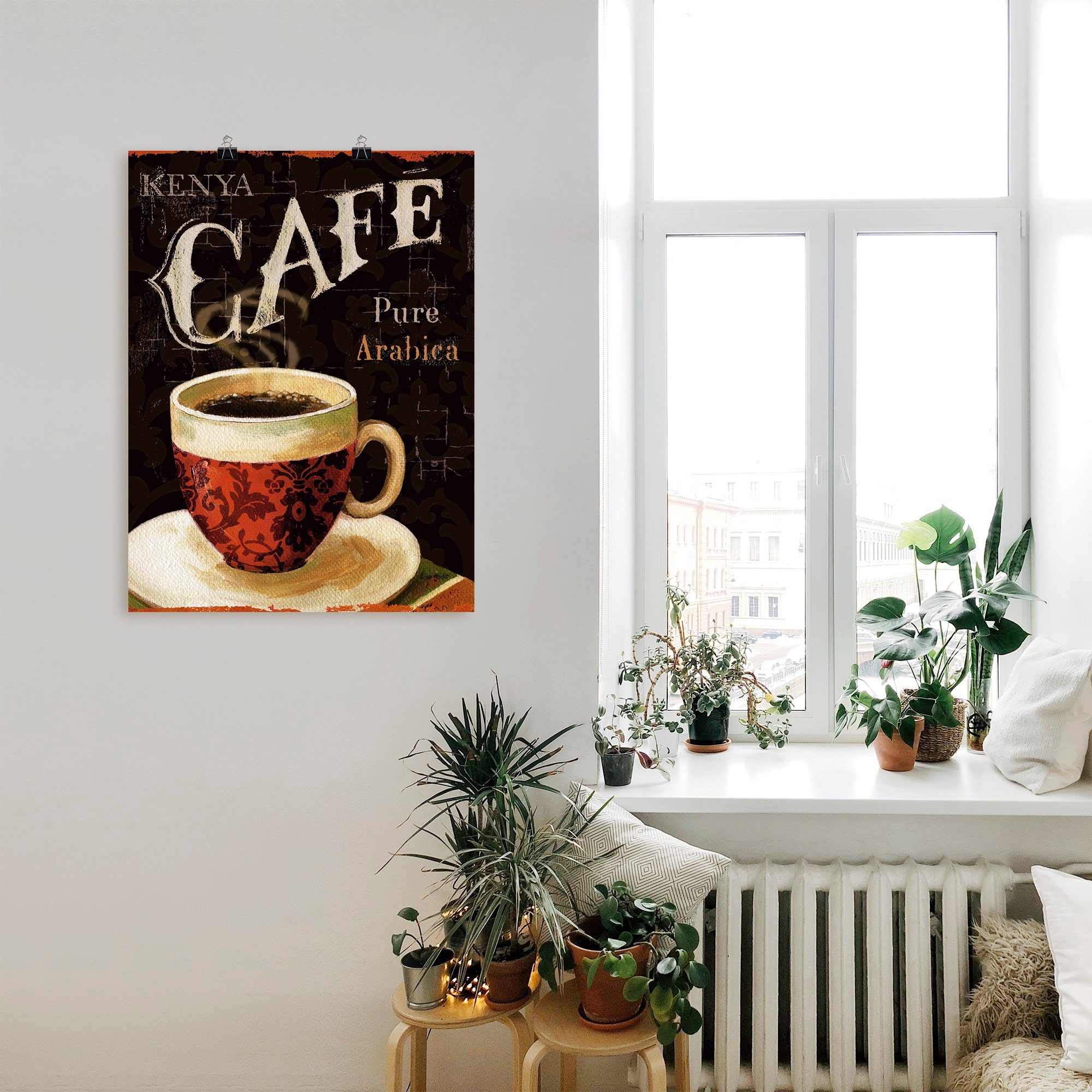 Artland Artprint De koffie van vandaag als artprint op linnen, poster in verschillende formaten maten