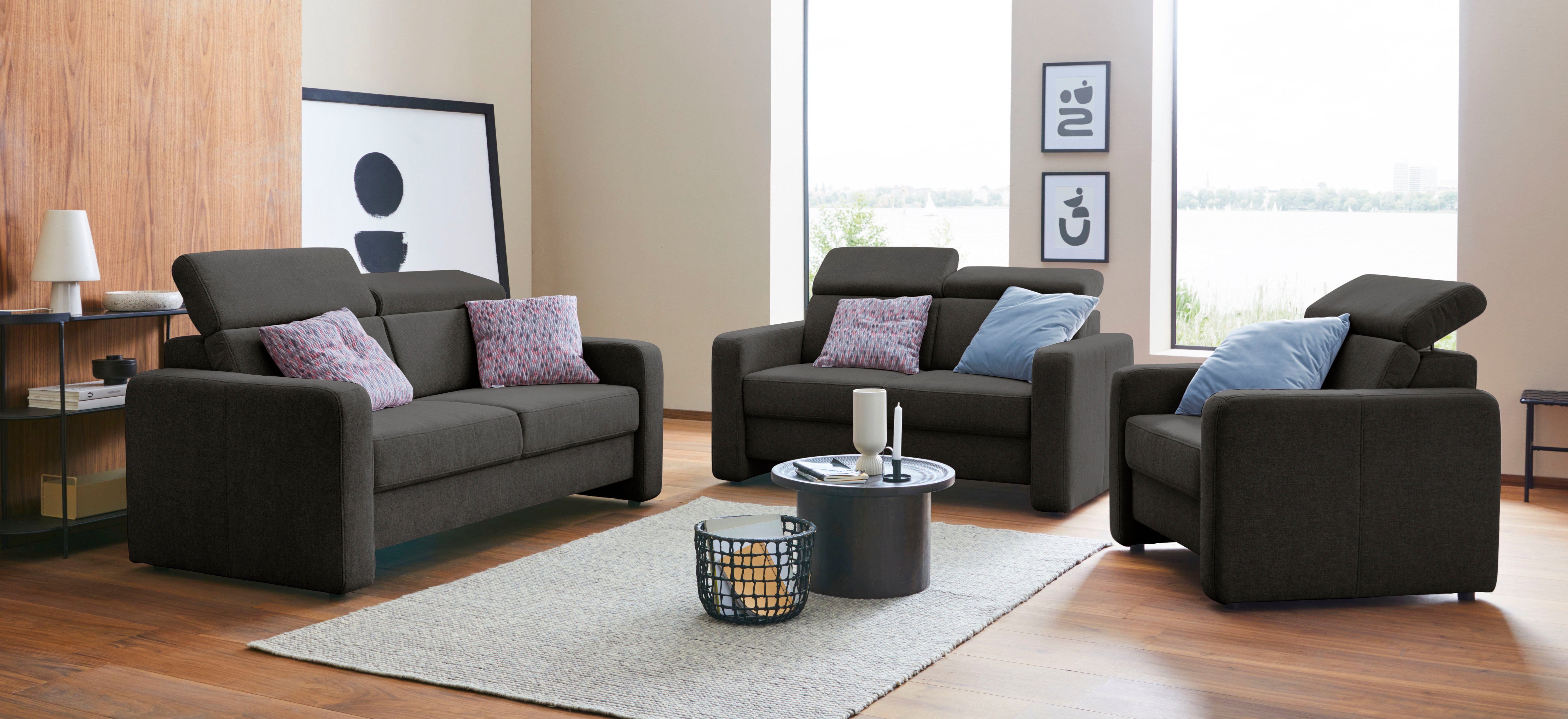 sit&more Fauteuil Bologna met binnenvering, met verstelbare hoofdsteun