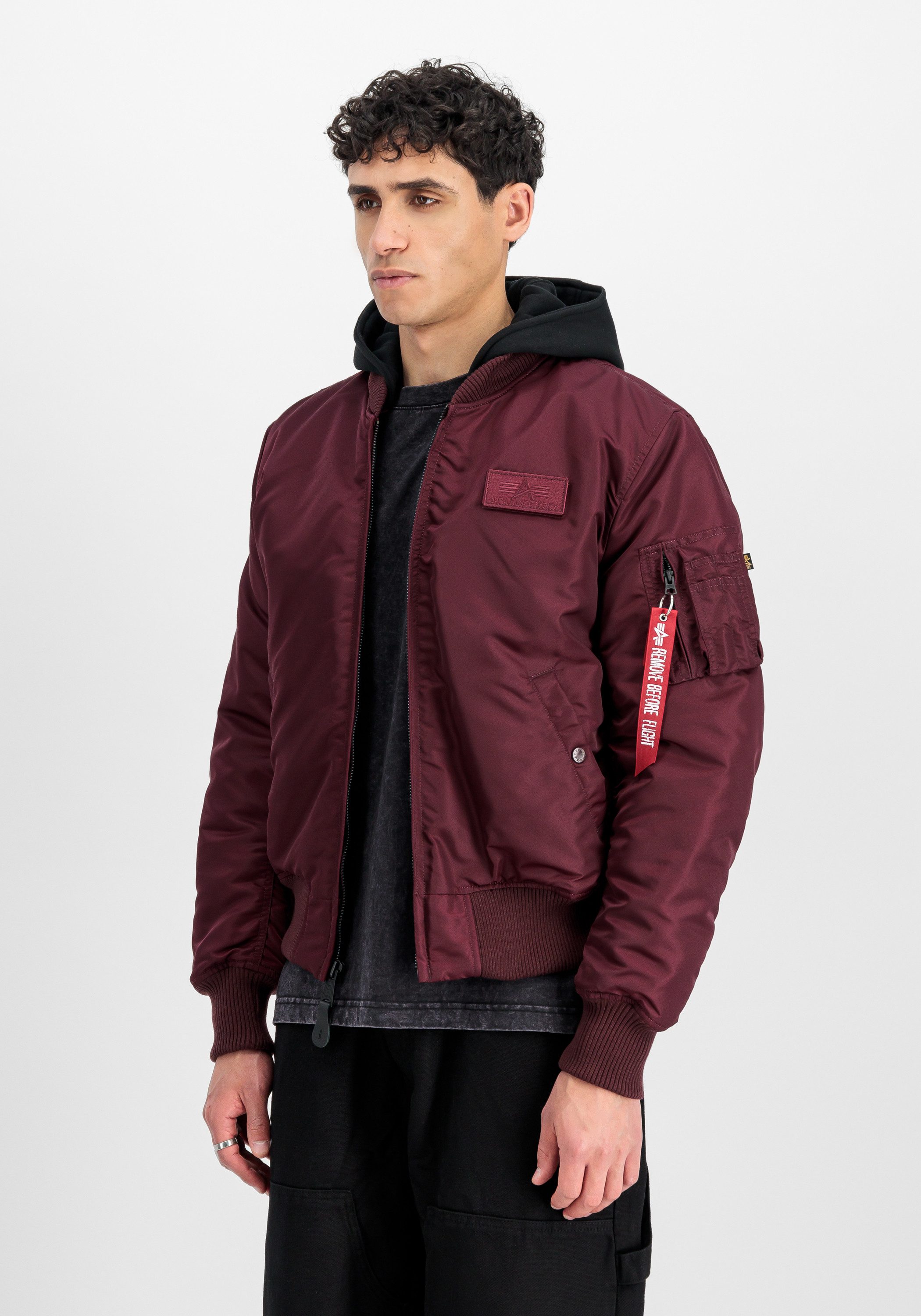 Alpha Industries Bomberjack Alpha Industries Men - Bomber Jackets MA-1 Zip Hood Back Print