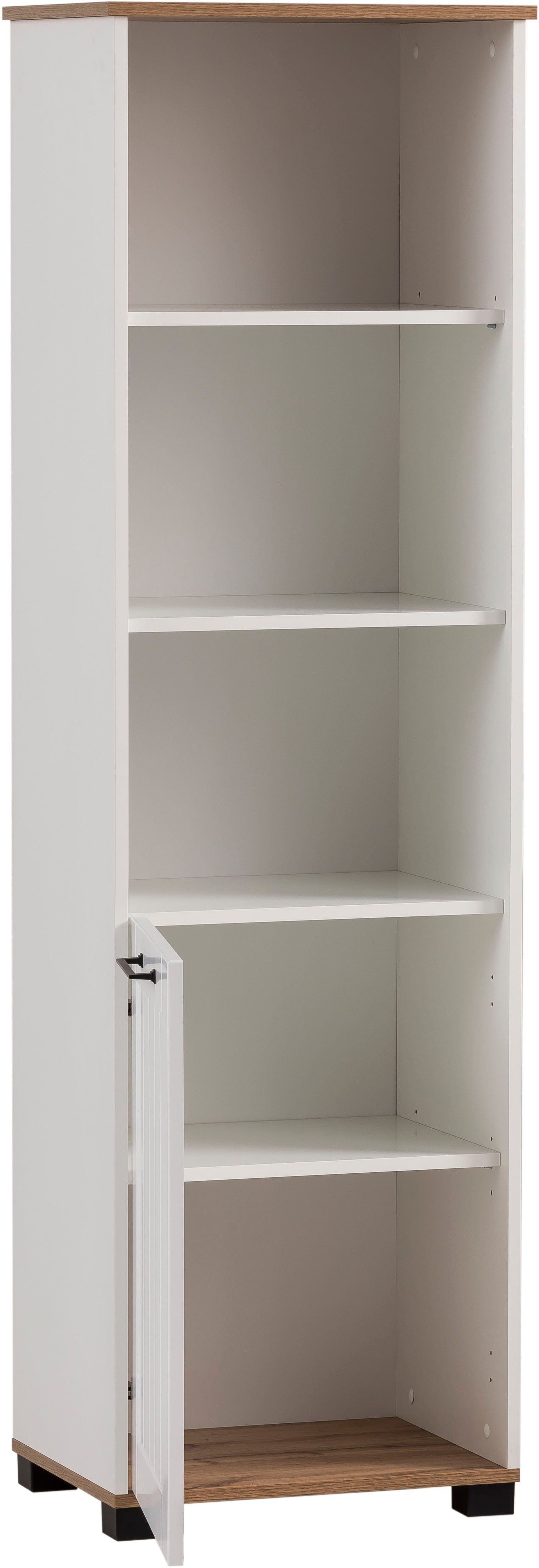 Schildmeyer Archiefkast Jelda in landhuis-look, bovenblad met voelbare houtstructuur, hoogte 177,5 cm