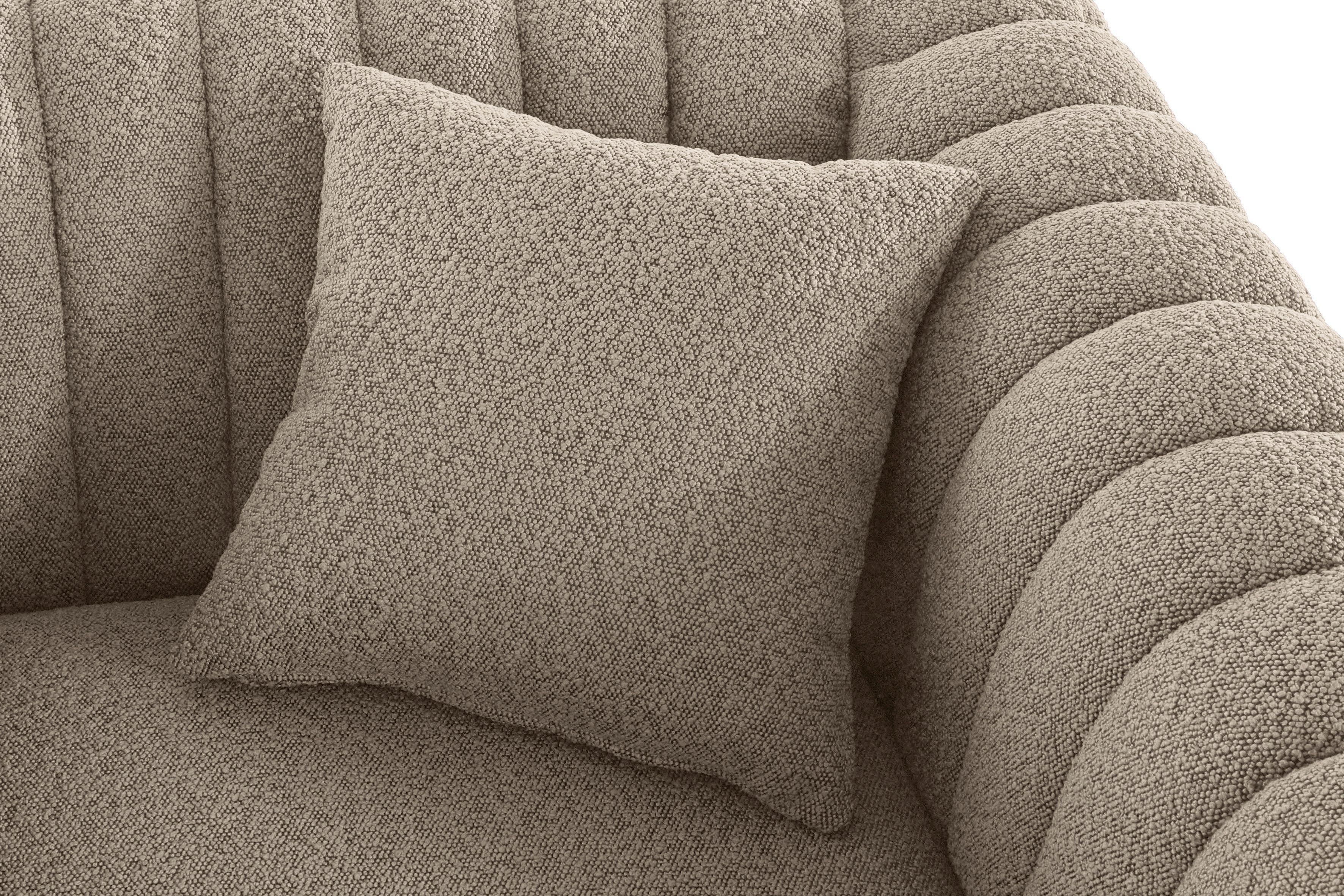 Guido Maria Kretschmer Home&Living Cocktailfauteuil Chamby New stoel bouclé-structuurbekleding met stiksels bij de leuning