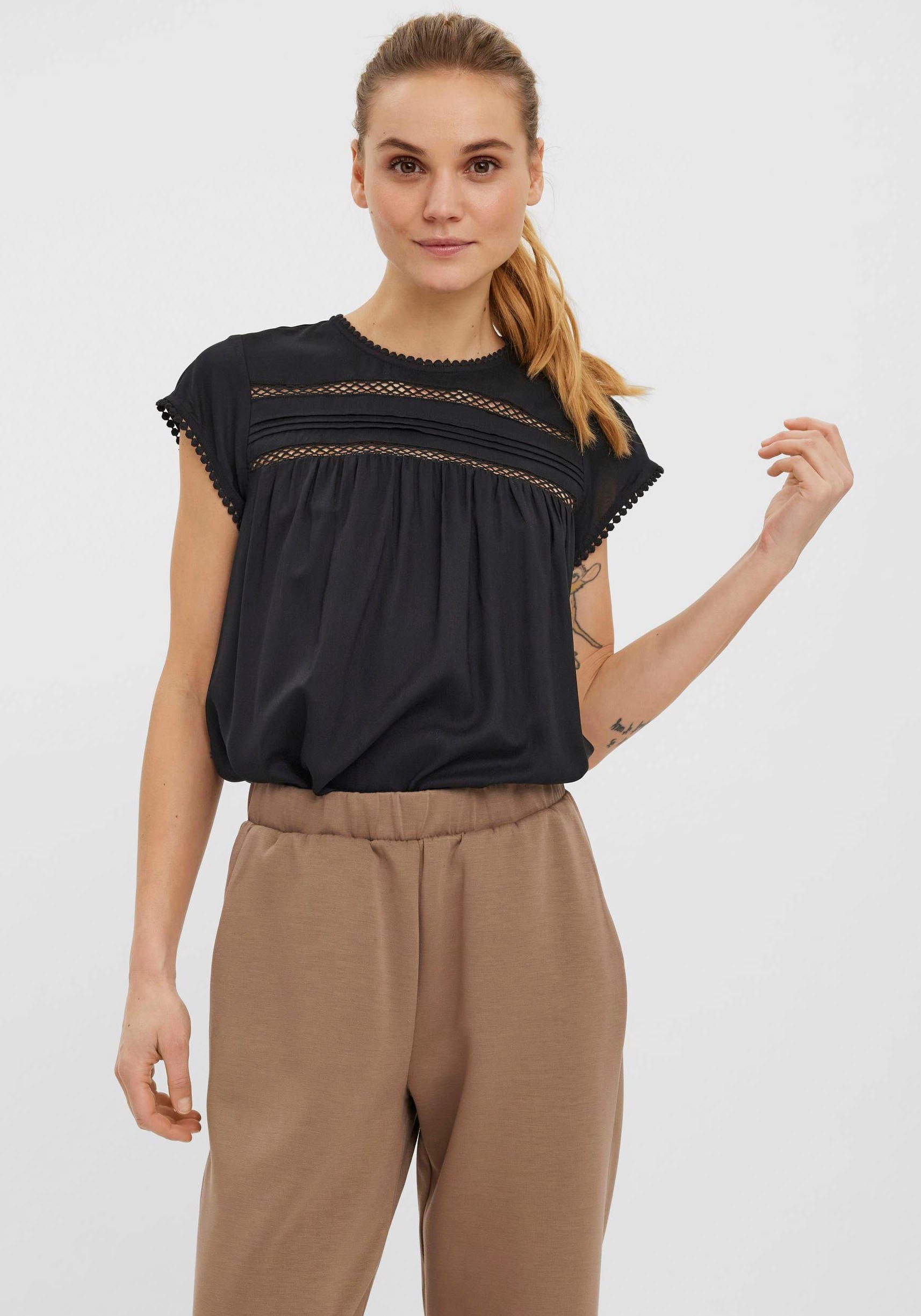 Vero Moda Kanten top VMDEBBIE PLEAT S/L TOP GA NOOS