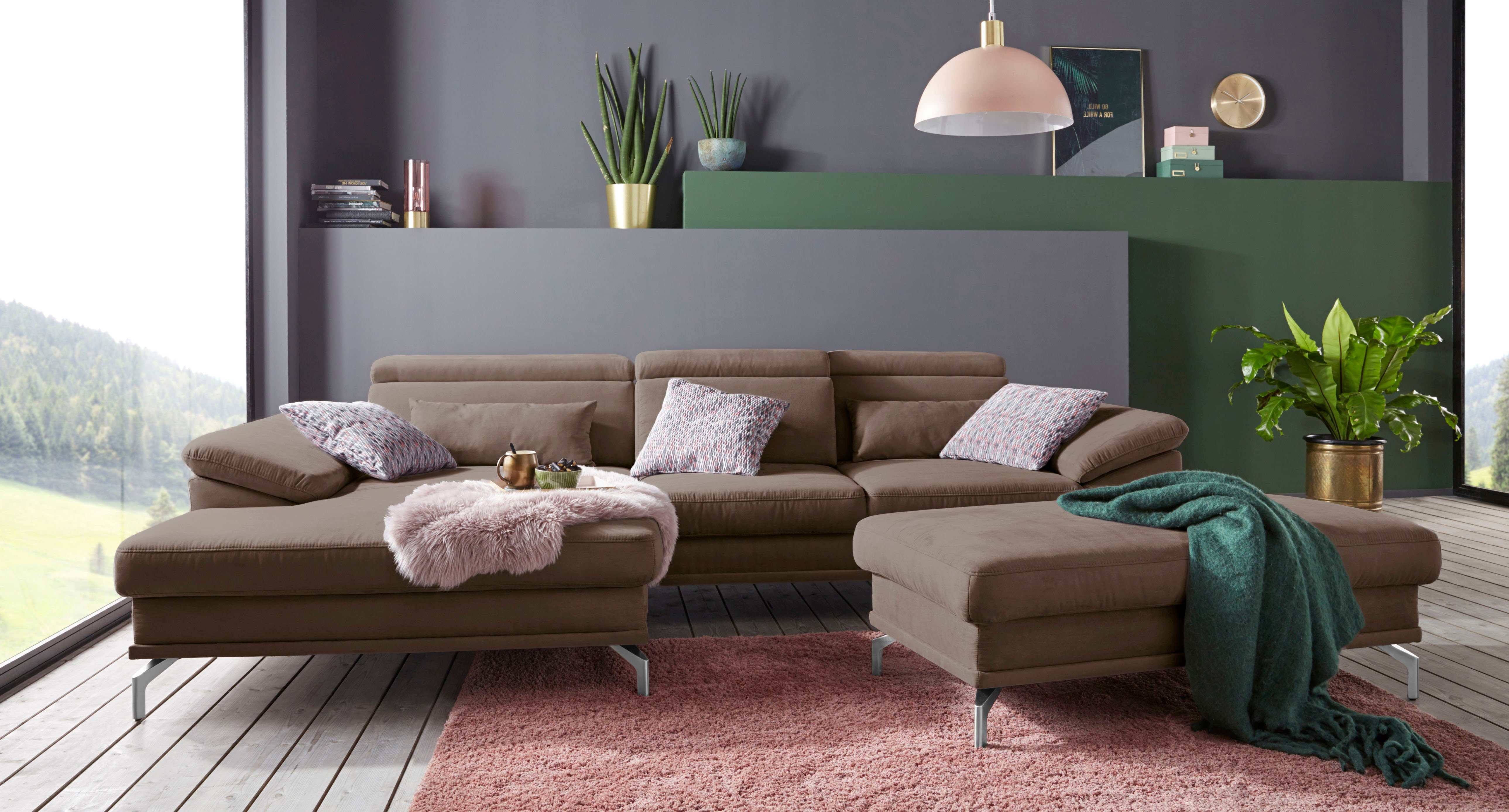 sit&more Hoekbank Scorpio L-vorm inclusief zitdiepteverstelling, naar keuze met verstelbaar hoofdeind