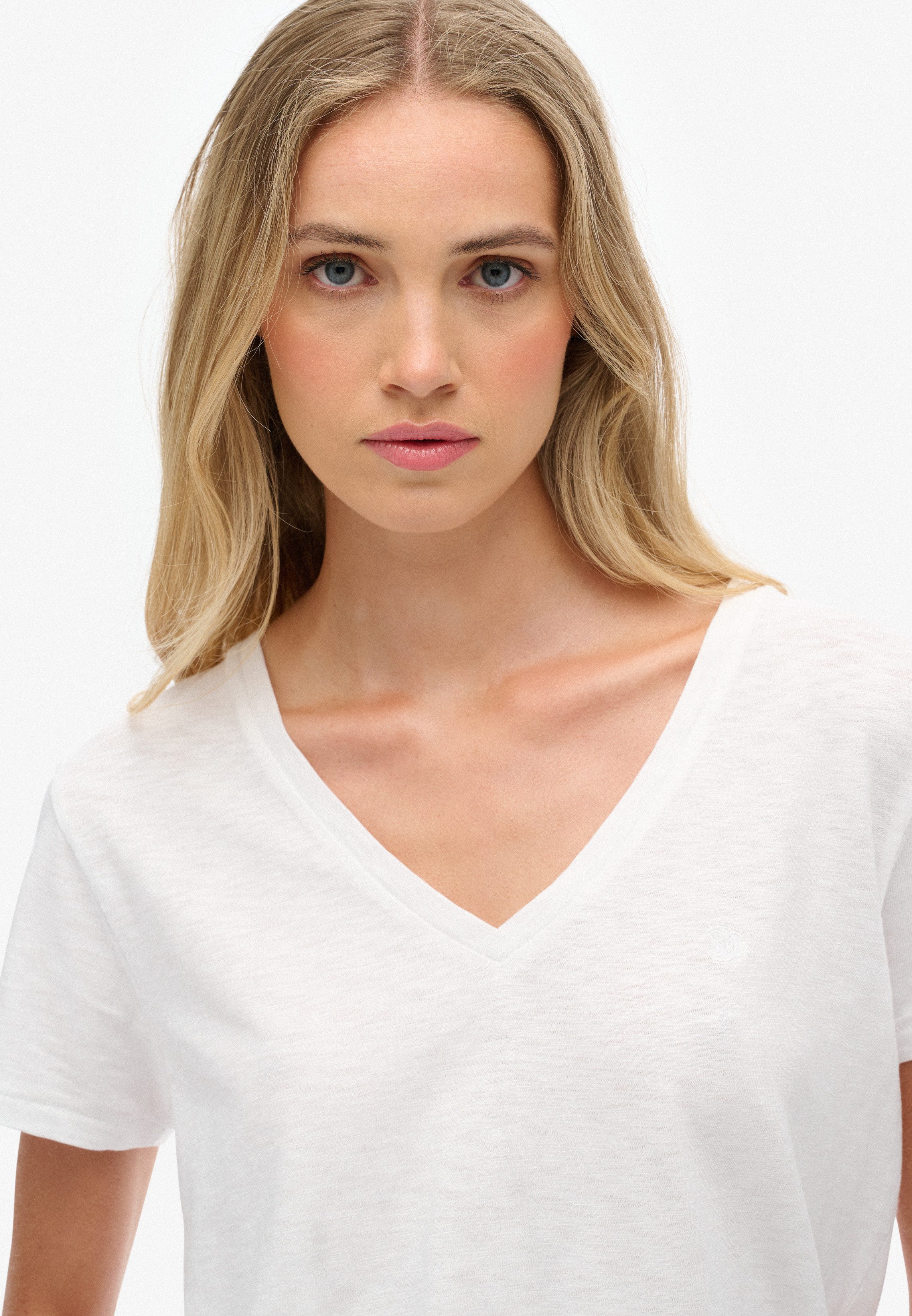 Superdry T-shirt STUDIOS SLUB EMB VEE TEE