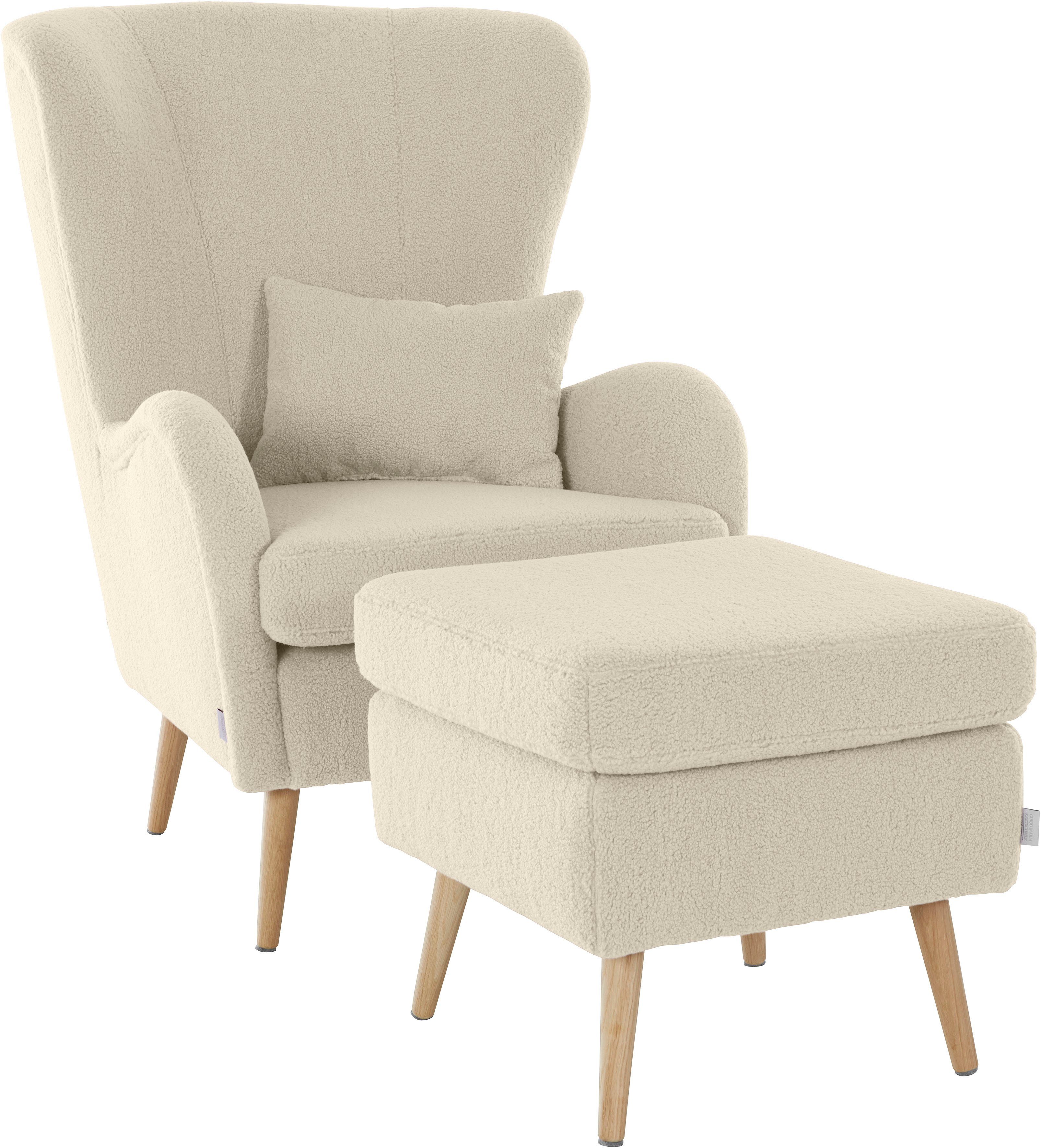 Guido Maria Kretschmer Home&Living Fauteuil Salla ook in imitatiebont en fijn corduroy, veel bekledingsopties, oorfauteuil (set)