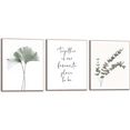 reinders! artprint samen eucalyptus - plant - ginkgo - natuur - liefde (3 stuks) groen