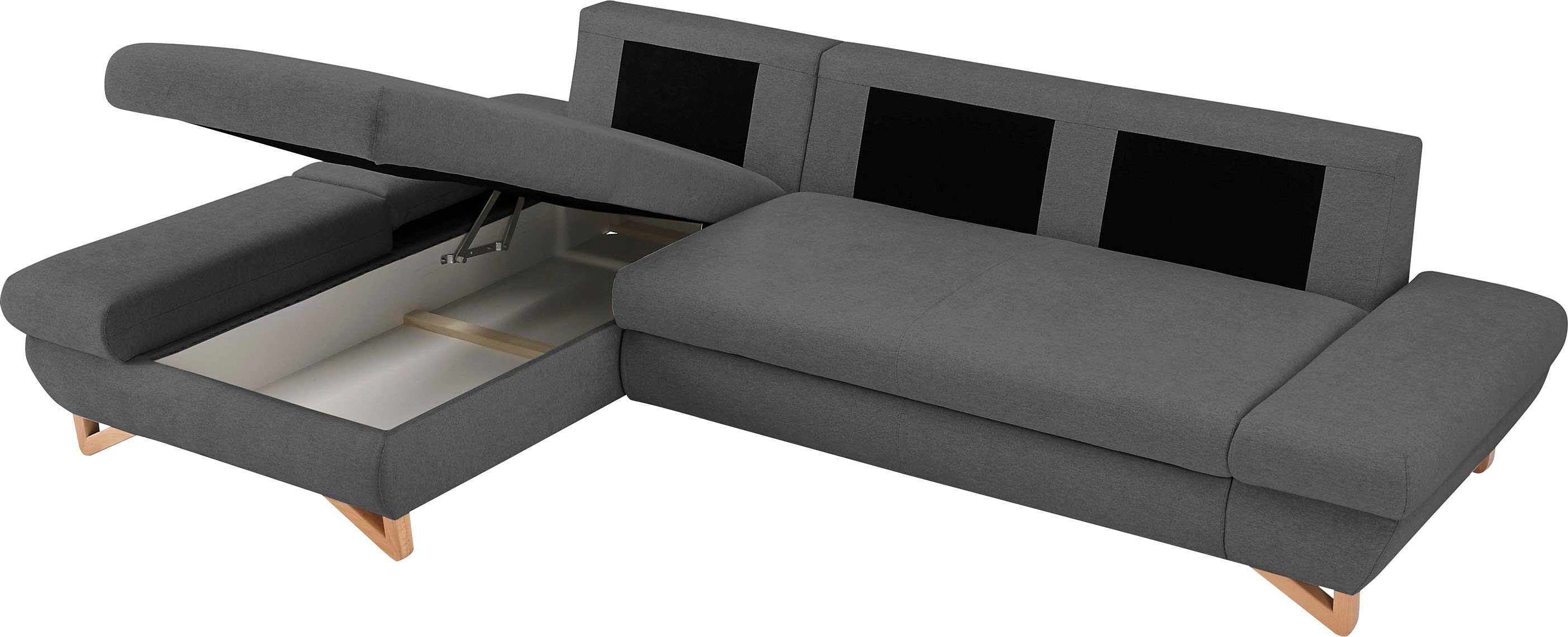 INOSIGN Slaapbank City/Giron comfortabele slaapbank (ligoppervlak 245 x 138 cm) en bedlade