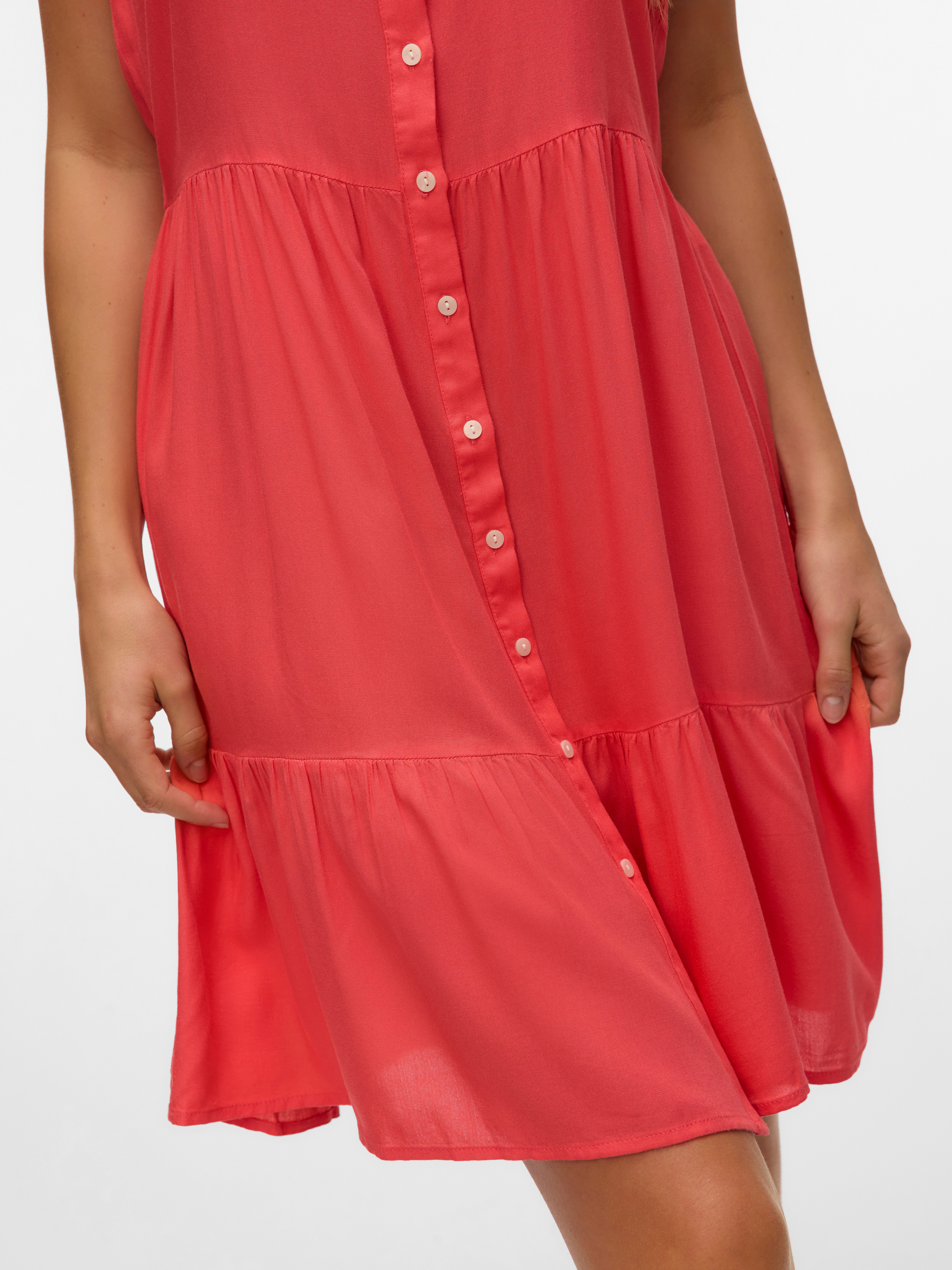 Vero Moda Jurk met bandjes VMBUMPY SHORT SINGLET DRESS WVN GA NOOS