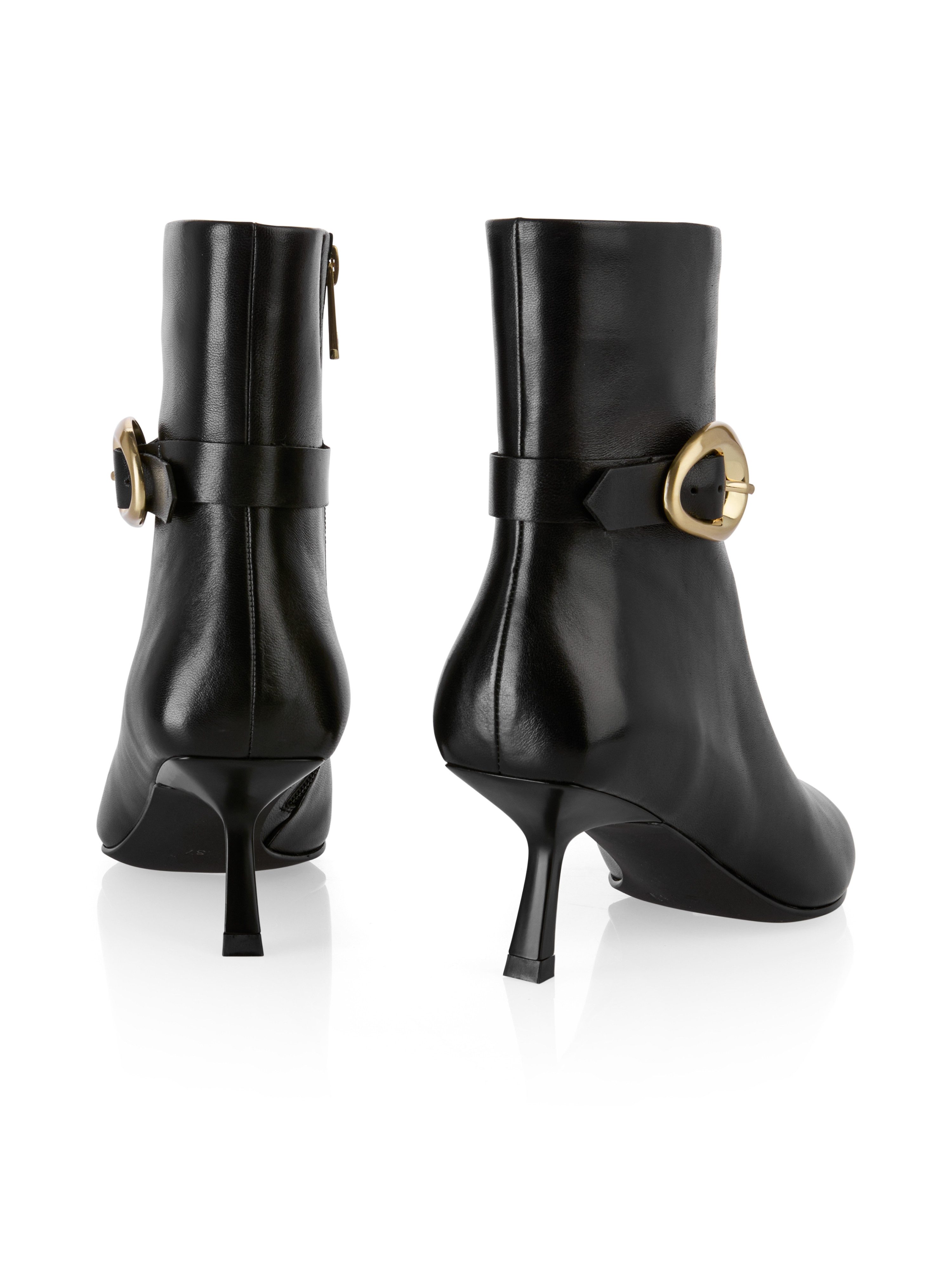 Marc Cain Laarsjes Collections Feminine Rigour Stiletto, Kitten Heel met siersluiting en ritssluiting