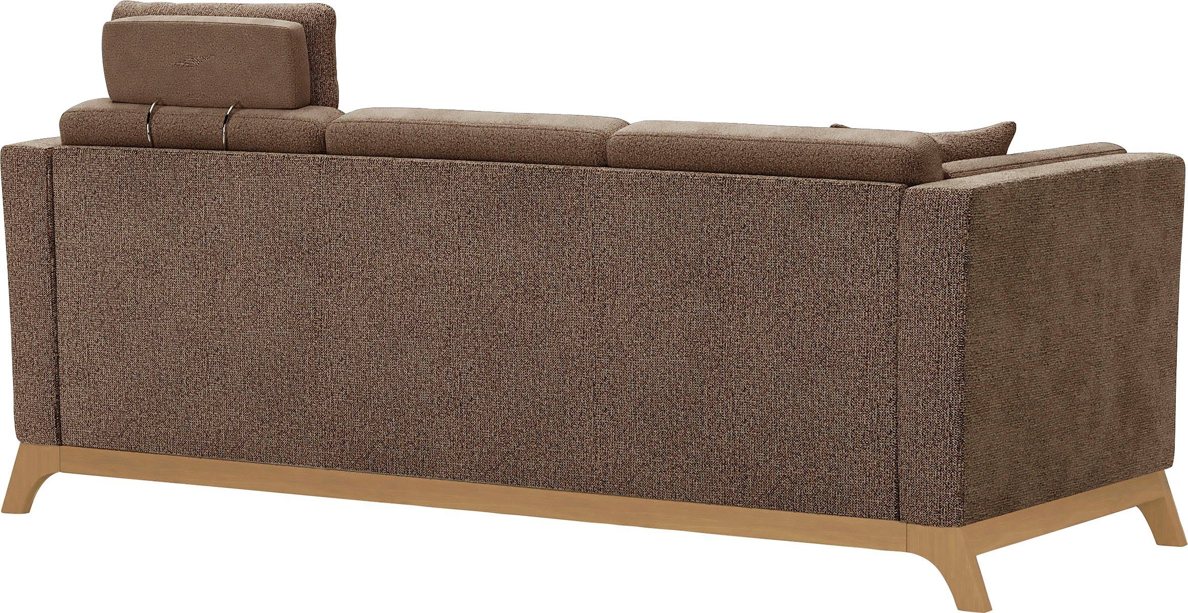 Home affaire 3-zitsbank Viva met houten frame van eikenhout