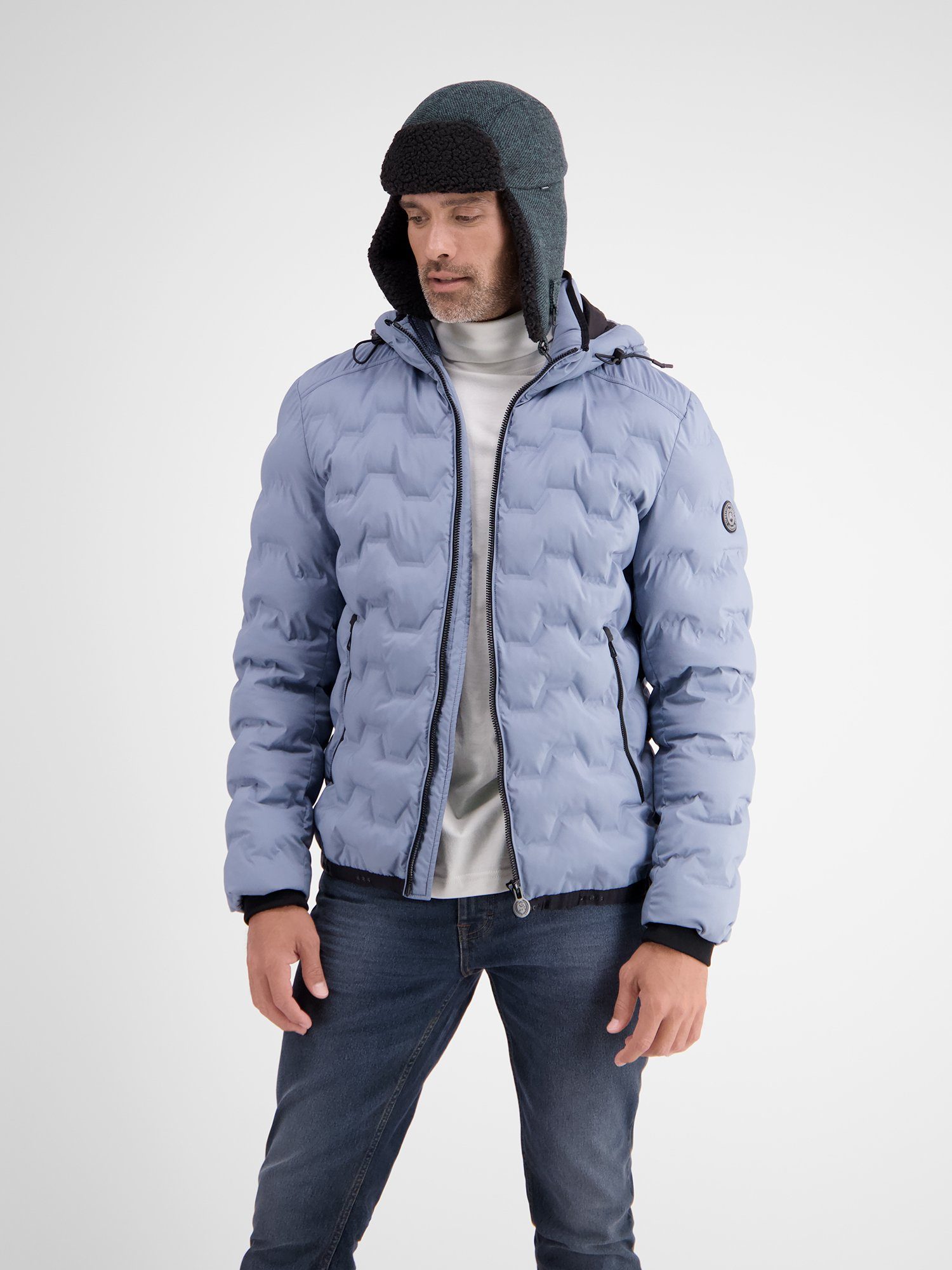 Lerros Pet met oorkleppen LERROS trapperpet, zigzag-patroon met teddyvoering