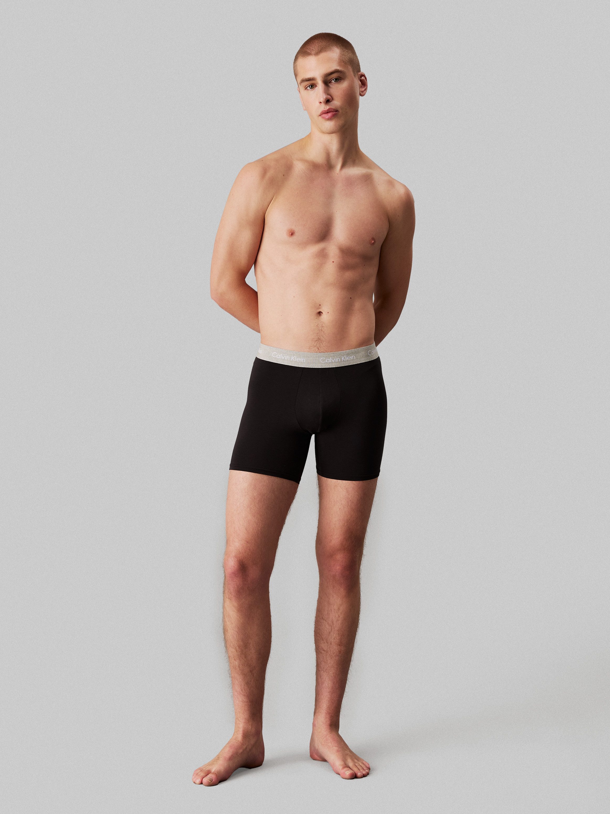 Calvin Klein Boxershort BOXER BRIEF 5PK met langere pijpen en logo-elastische tailleband (5 stuks) (5 stuks Set van 5)