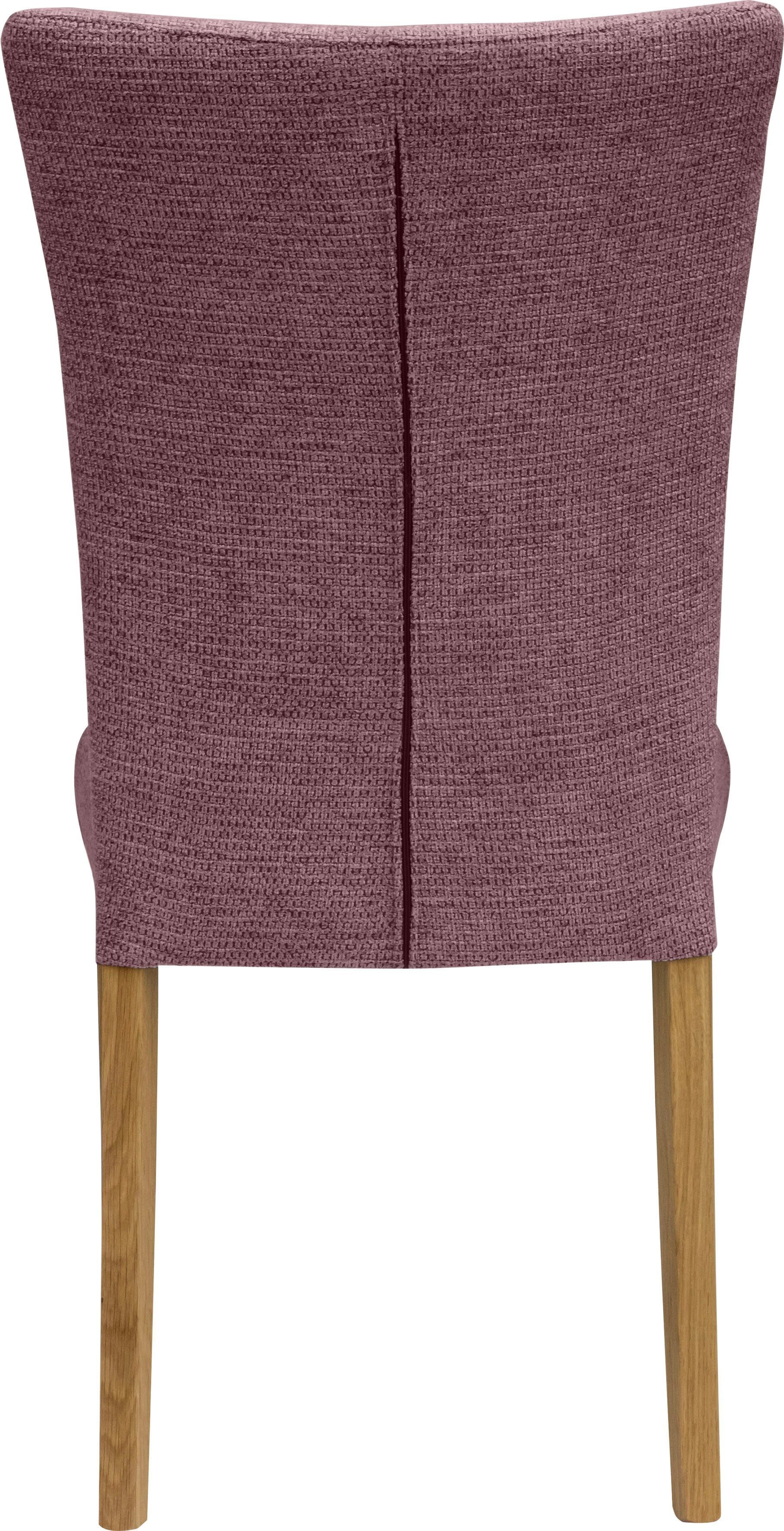 Home affaire Eetkamerstoel Aspen gestoffeerde stoel Massief houten frame, in veel bekledingskwaliteiten landhuis (set, 2 stuks)