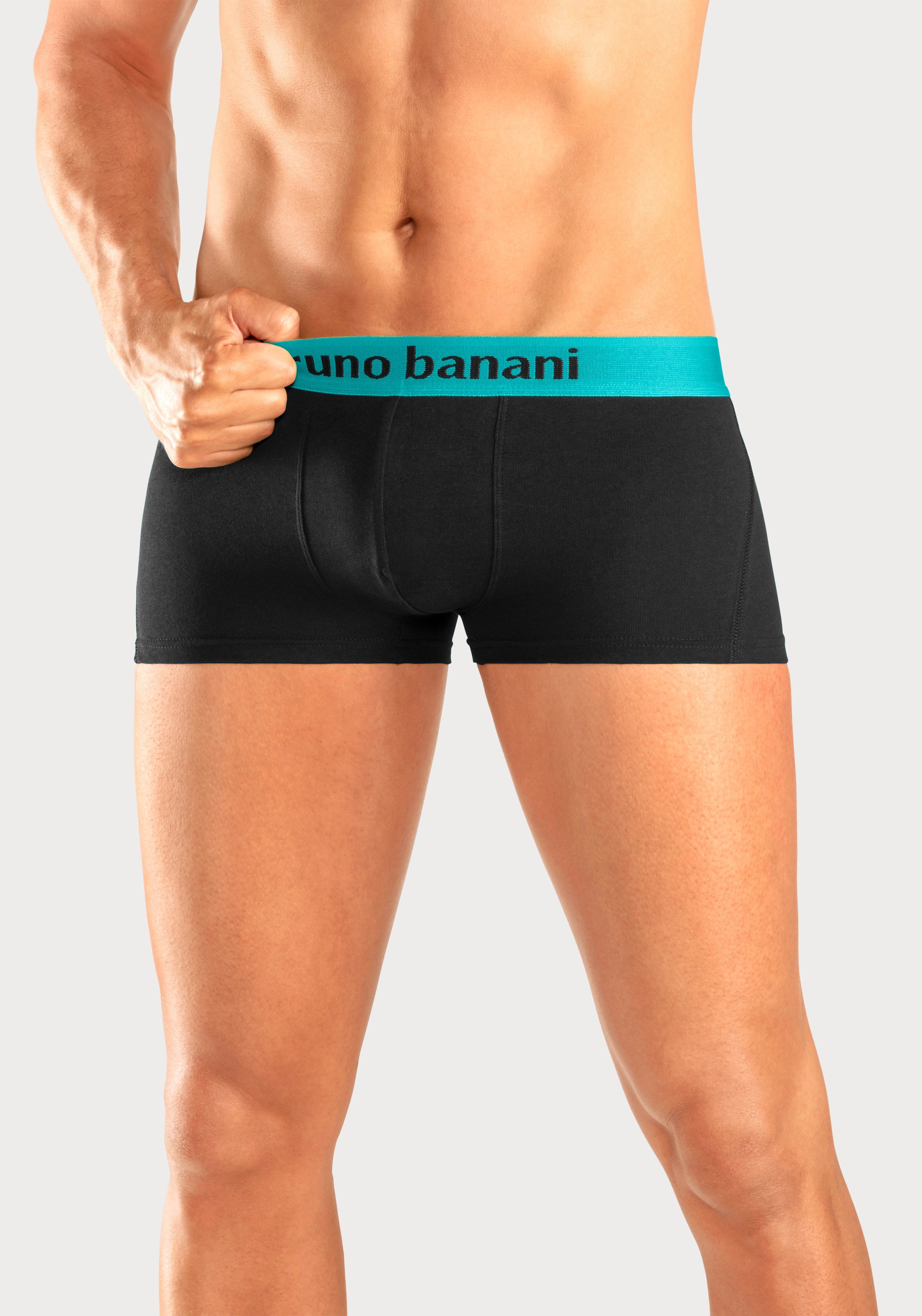 Bruno Banani Hipster strak zittende boxershorts met logo webband van katoenmix (set, 4 stuks)