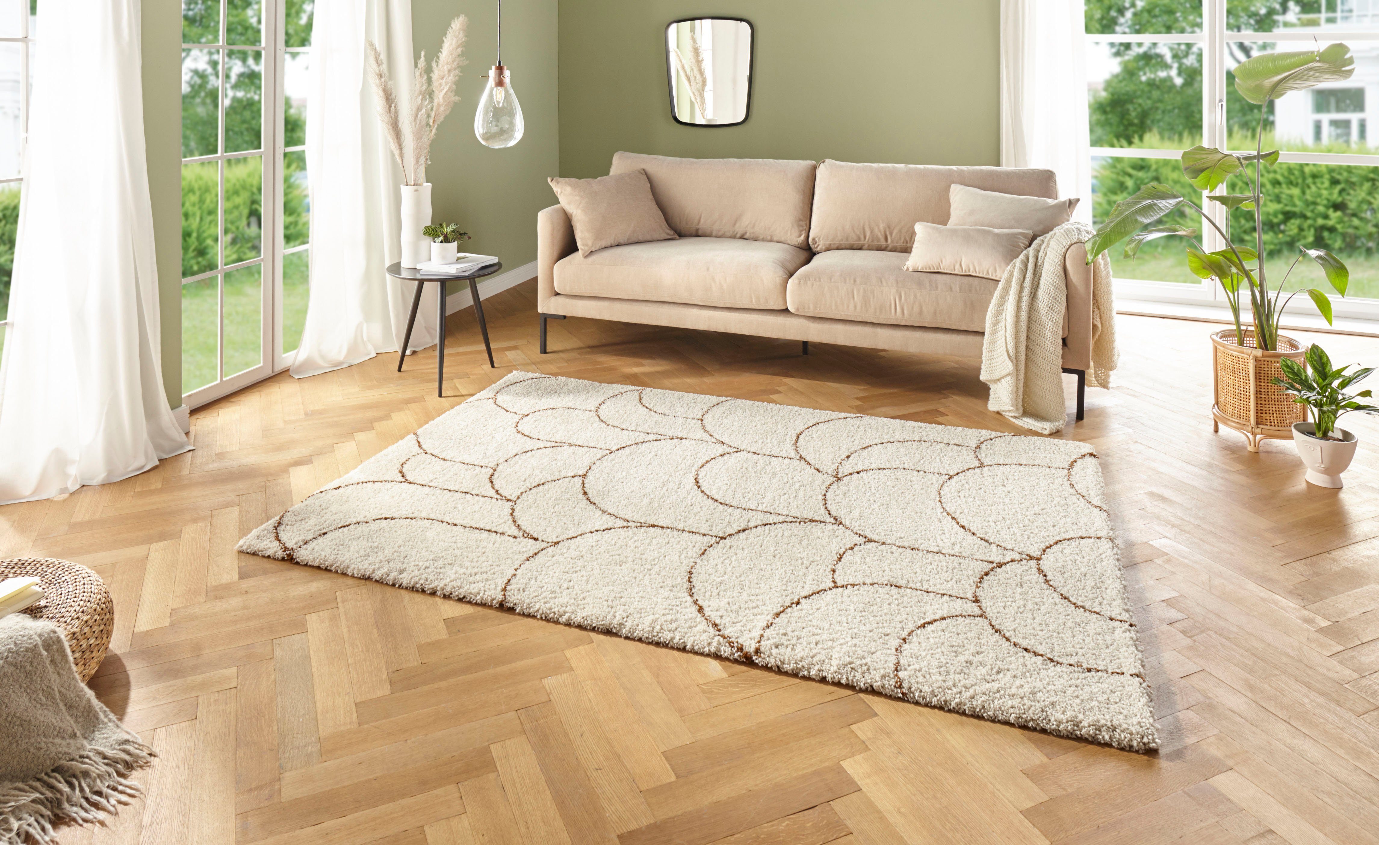 HANSE Home Hoogpolig vloerkleed Thane Shaggy, Zacht, Boho, Grafisch patroon, Woonkamer, Slaapkamer